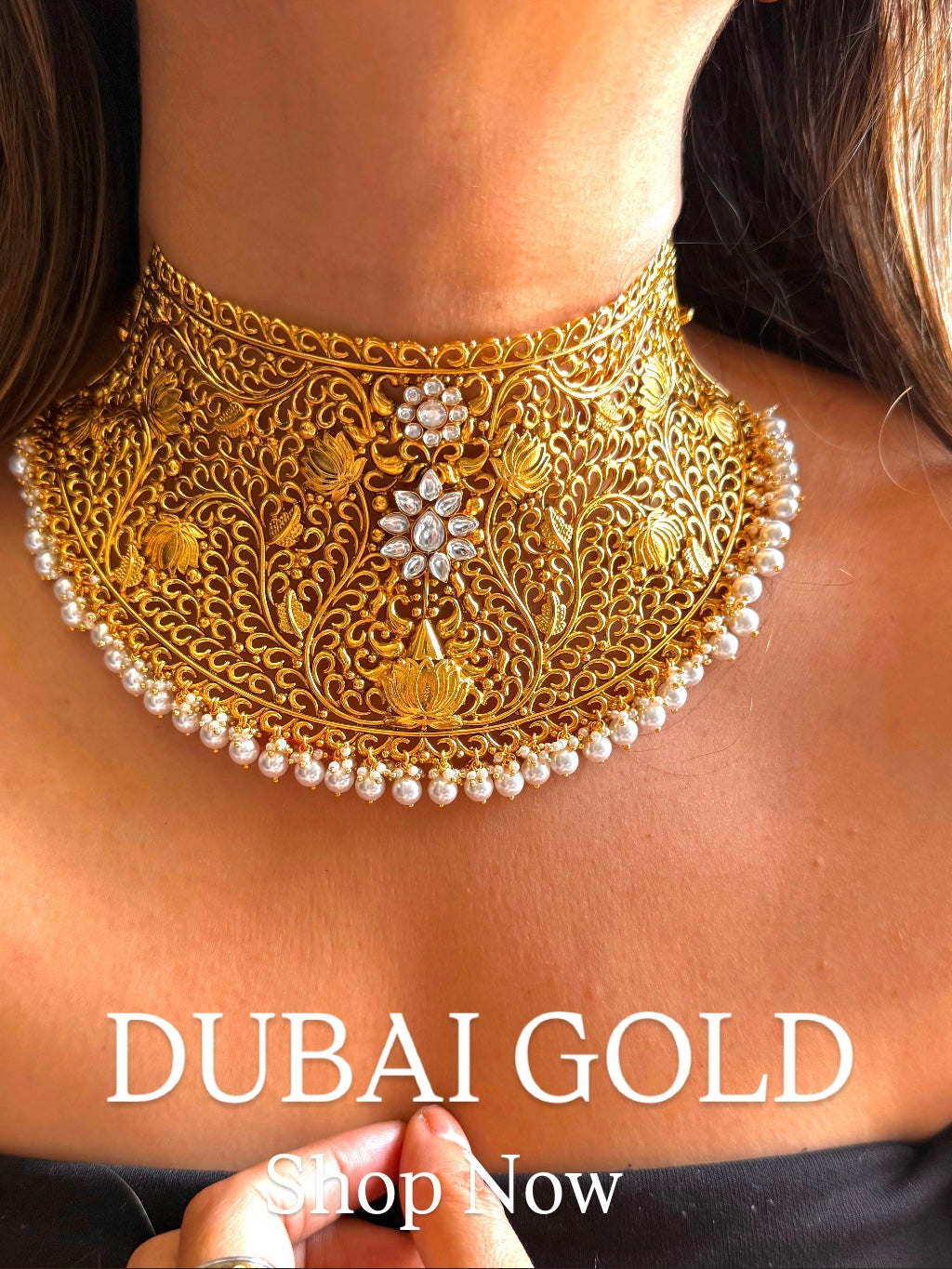 Dubai Gold Necklace with warranty