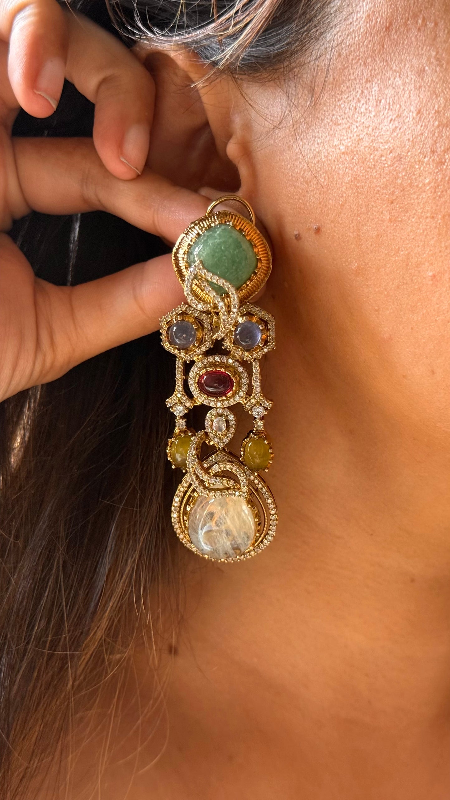 Sabhyasachi inspired
 doublet designer danglers