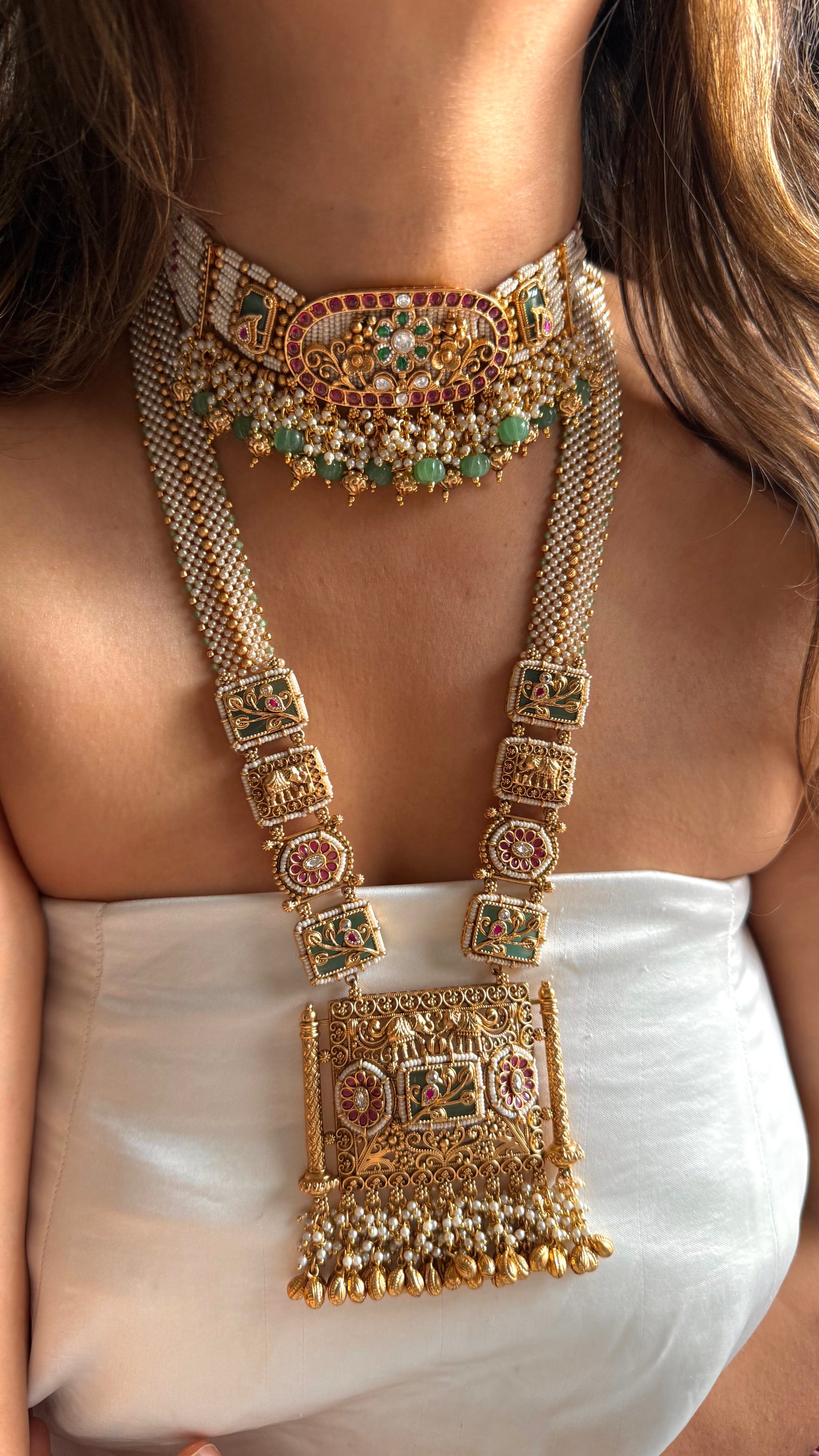 Rajwada set Combo with Nakshi Detailing