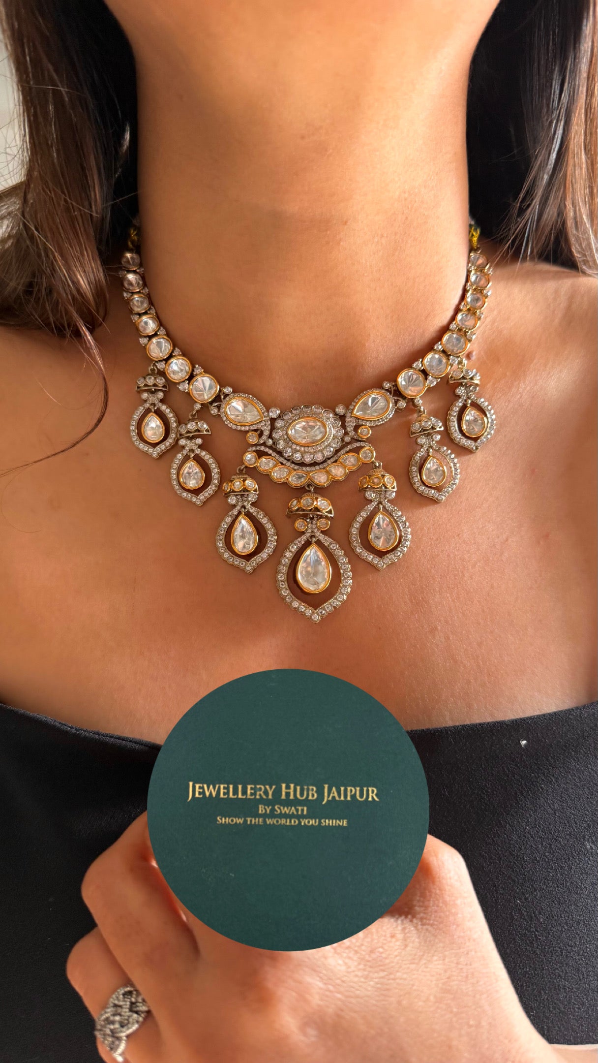 Victorian polki necklace