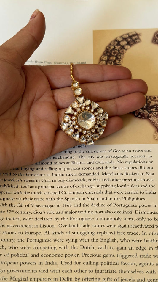 Real Polki maangtika