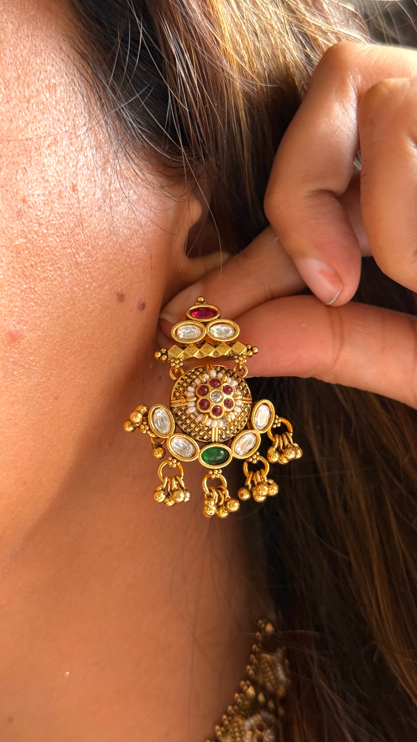 Rajwada Floral Nakshi Necklace