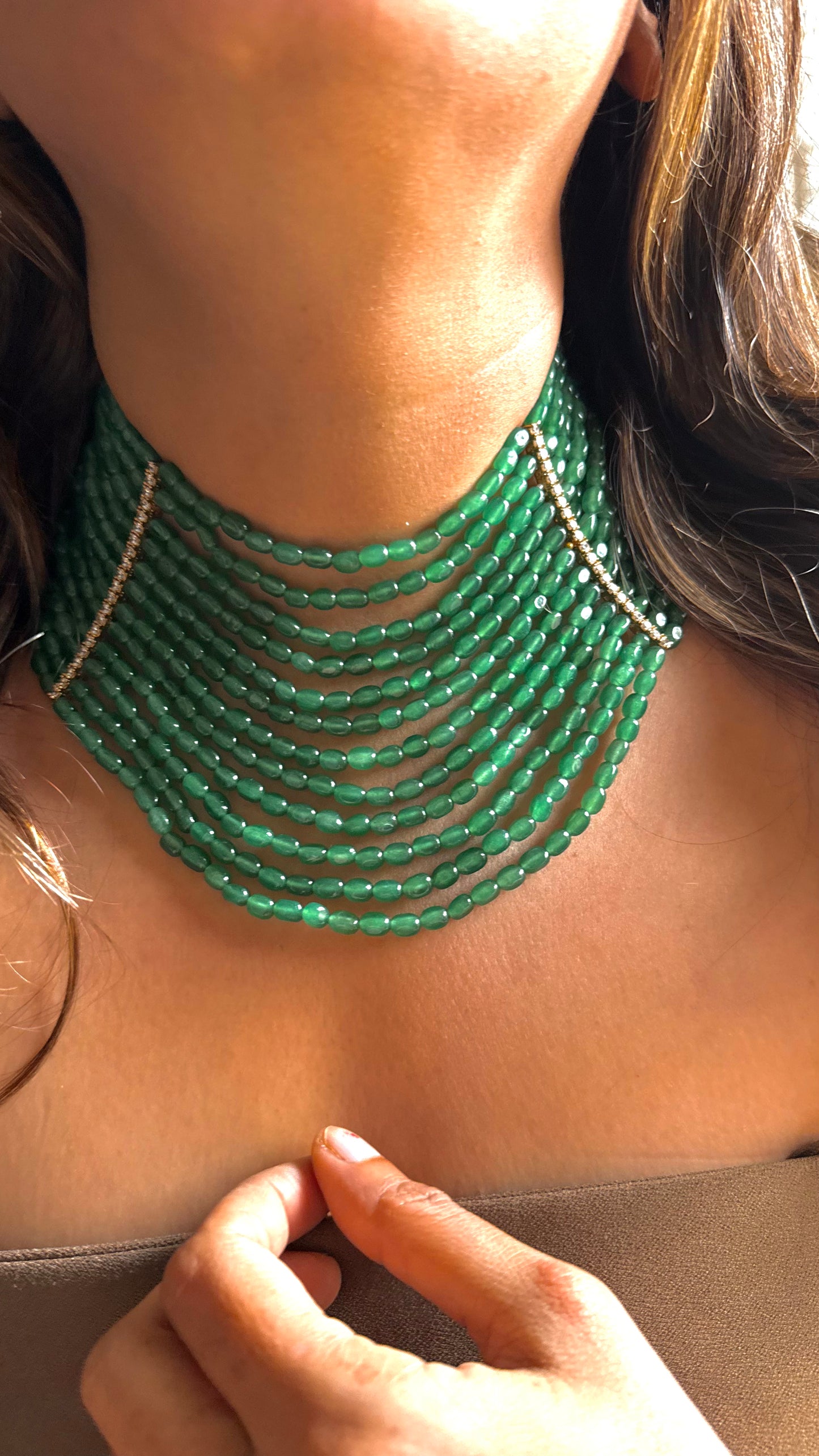 Mint string Choker