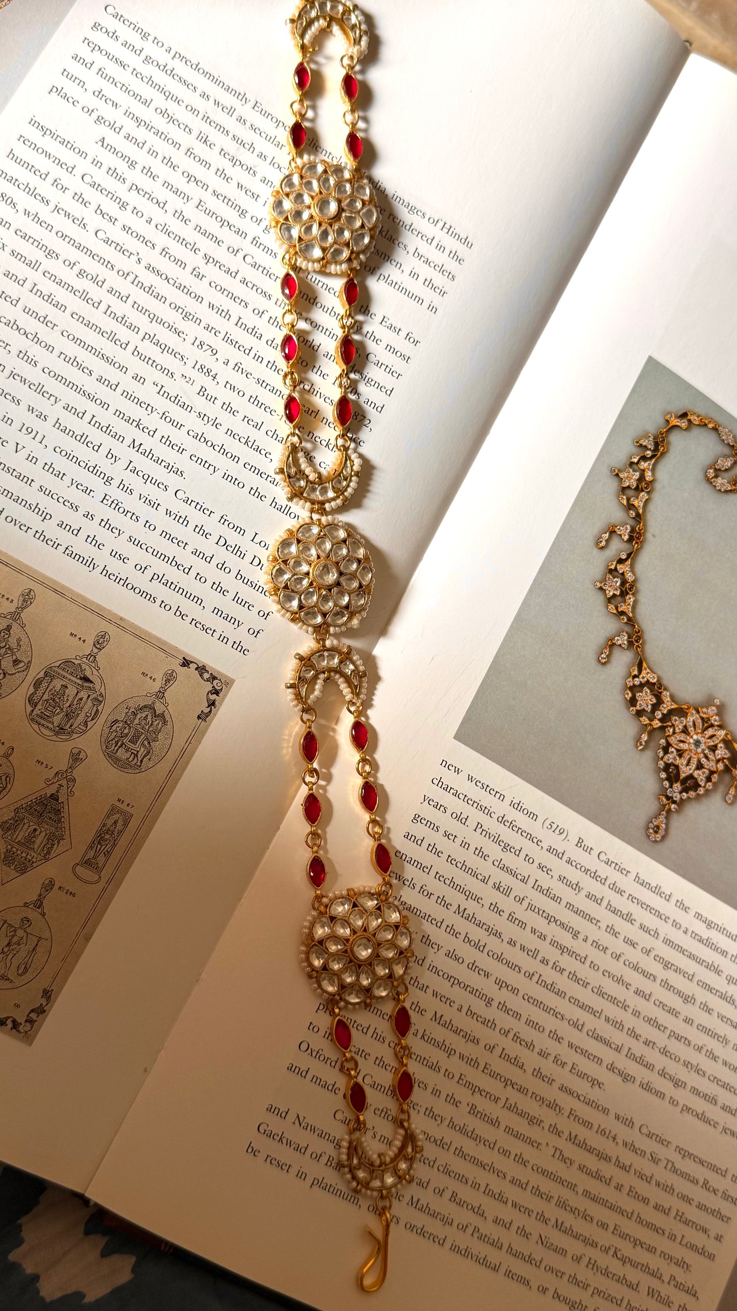 Paachi Ruby kundan heritage sheeshpatti