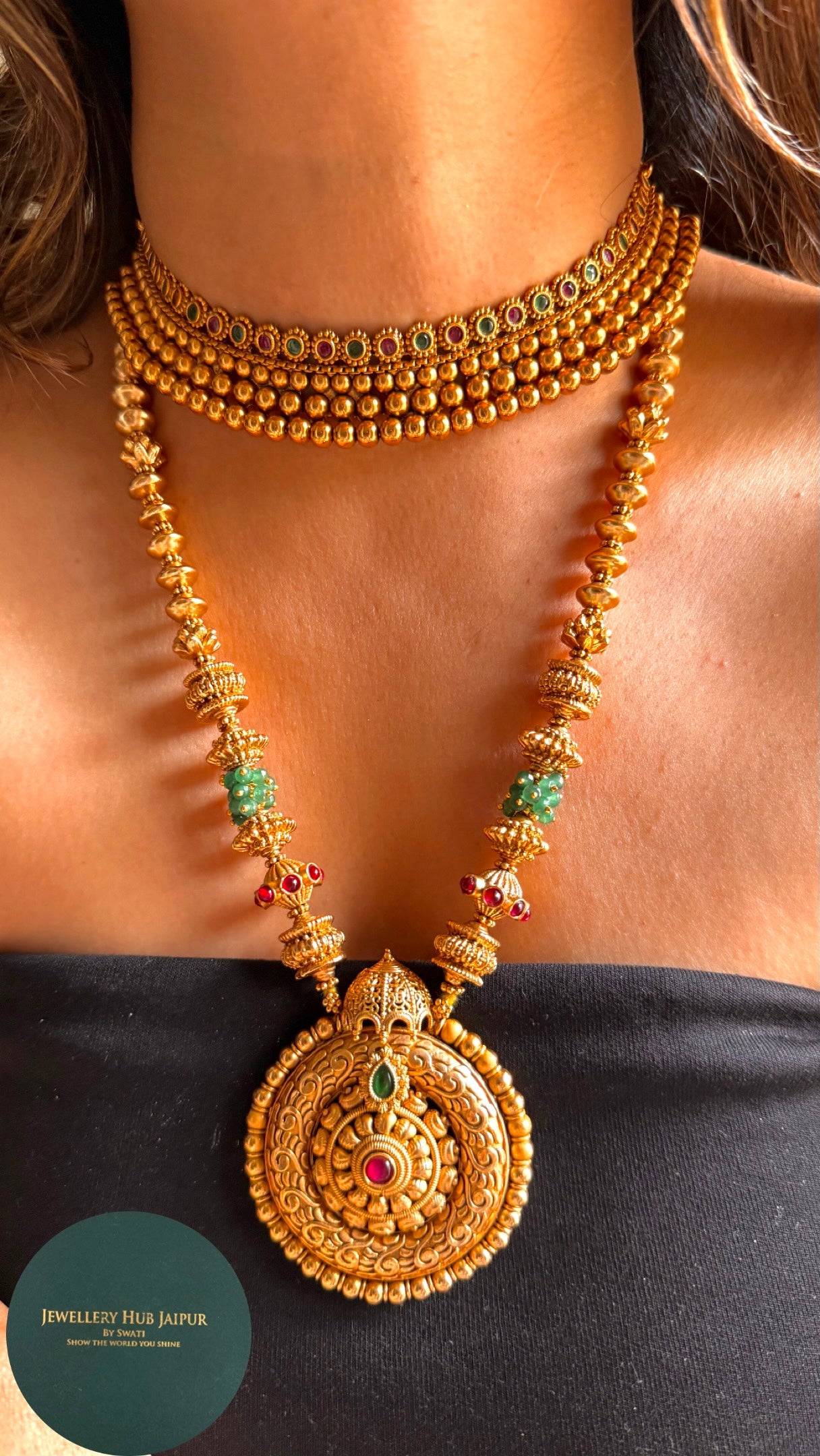 Gold designer nakashi Necklace combo