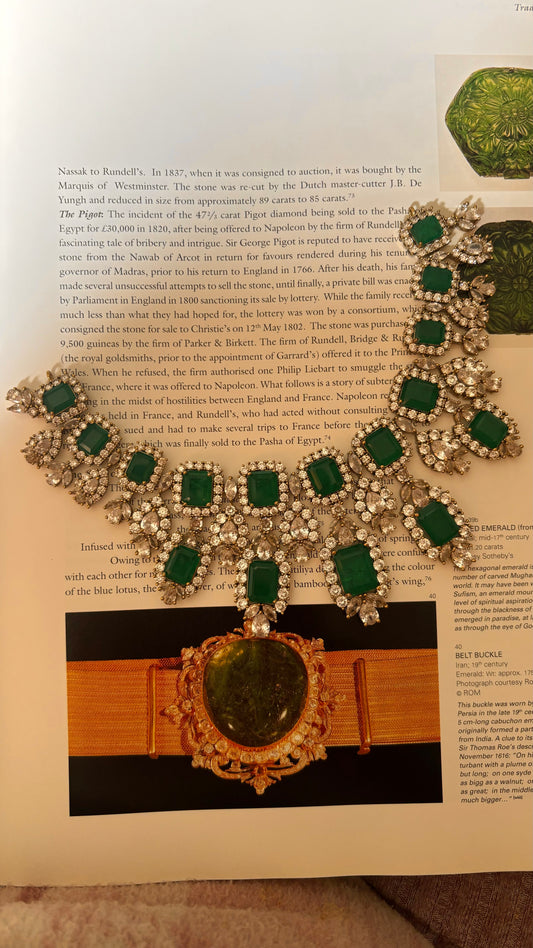 Emir Emerald diamond heritage collar necklace