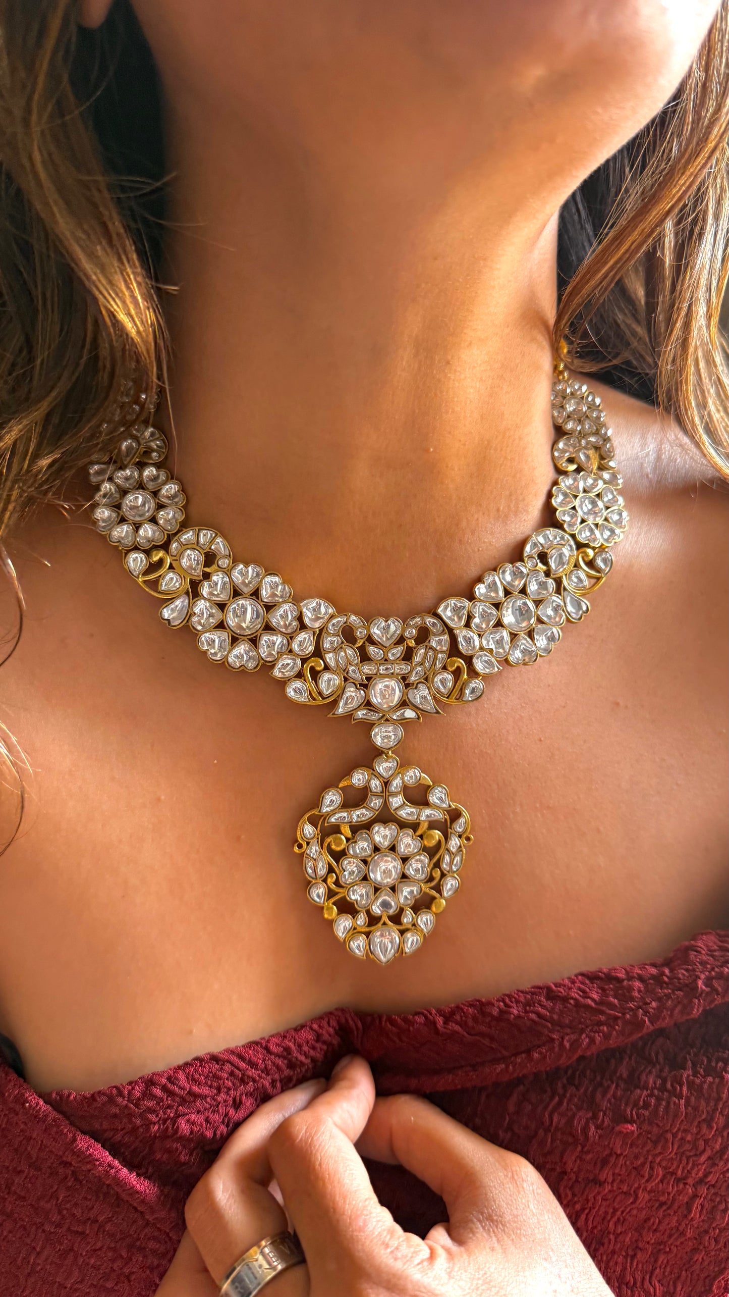 Paachi Kundan heritage designer necklace