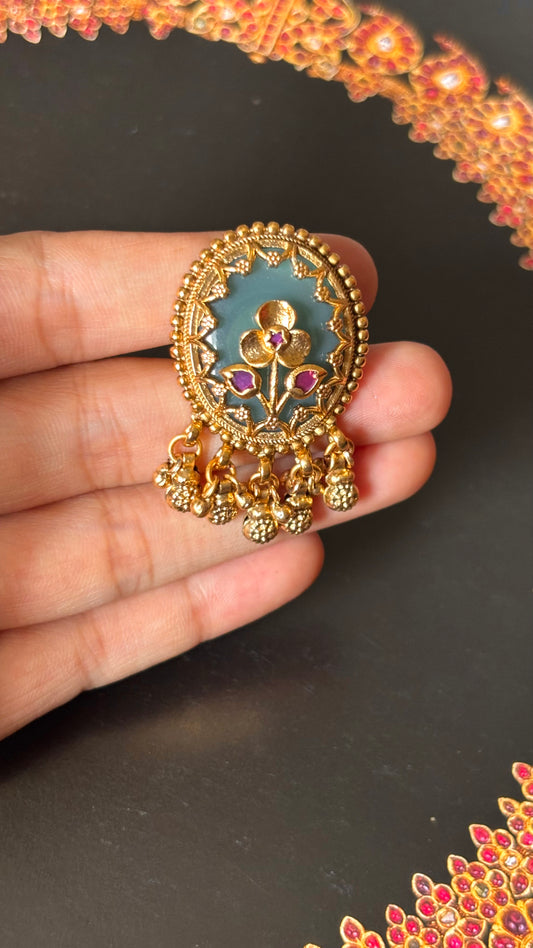 Azure petal rajwadi ring