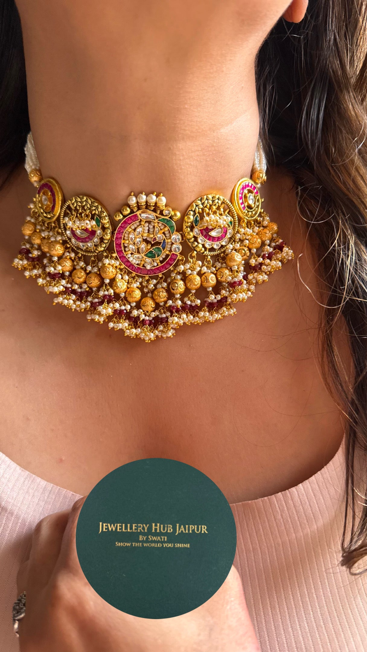 Heritage antique Rajwada choker necklace