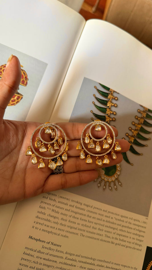 Moissanite chand baali