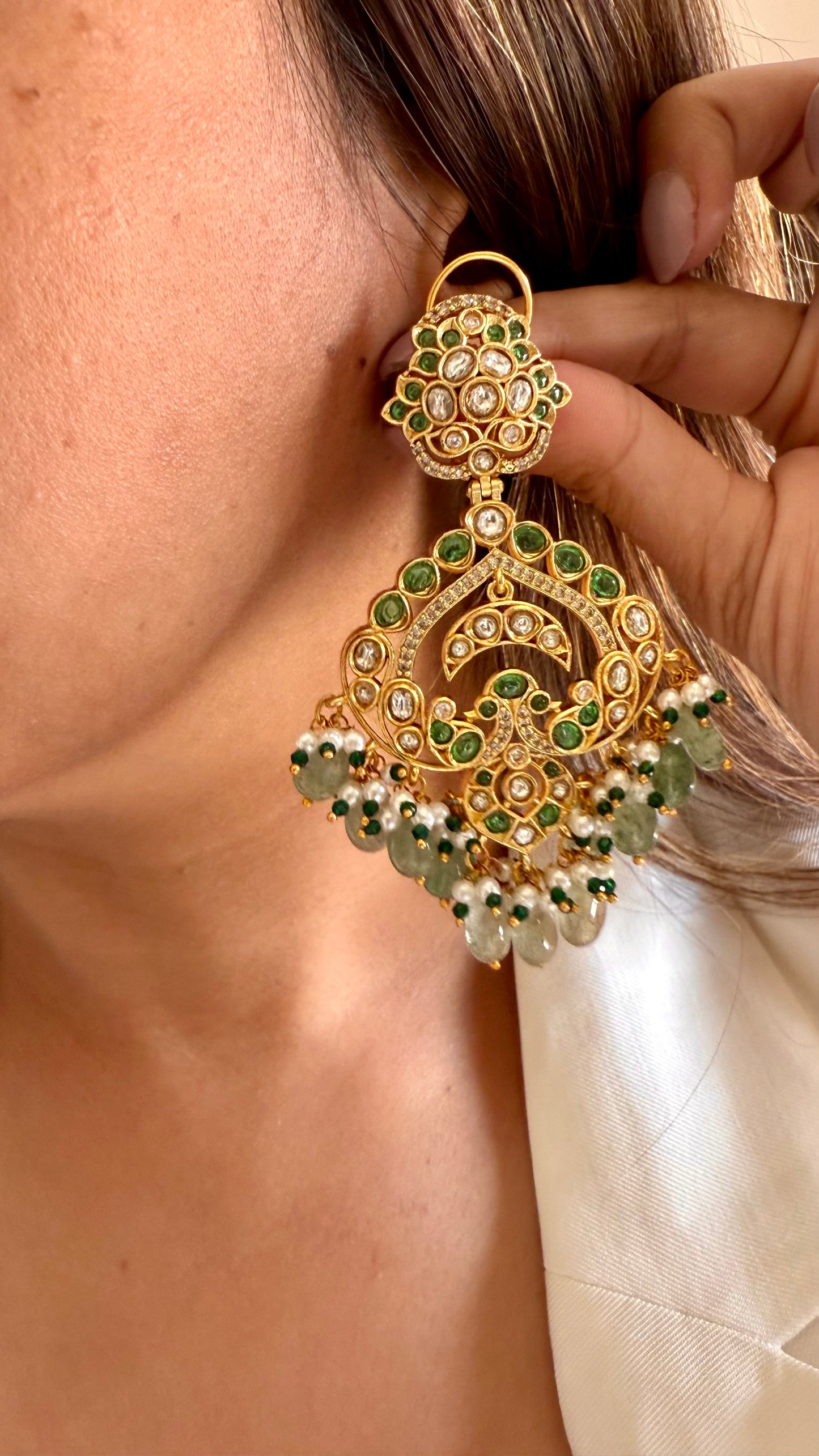 Mint drop chandbali