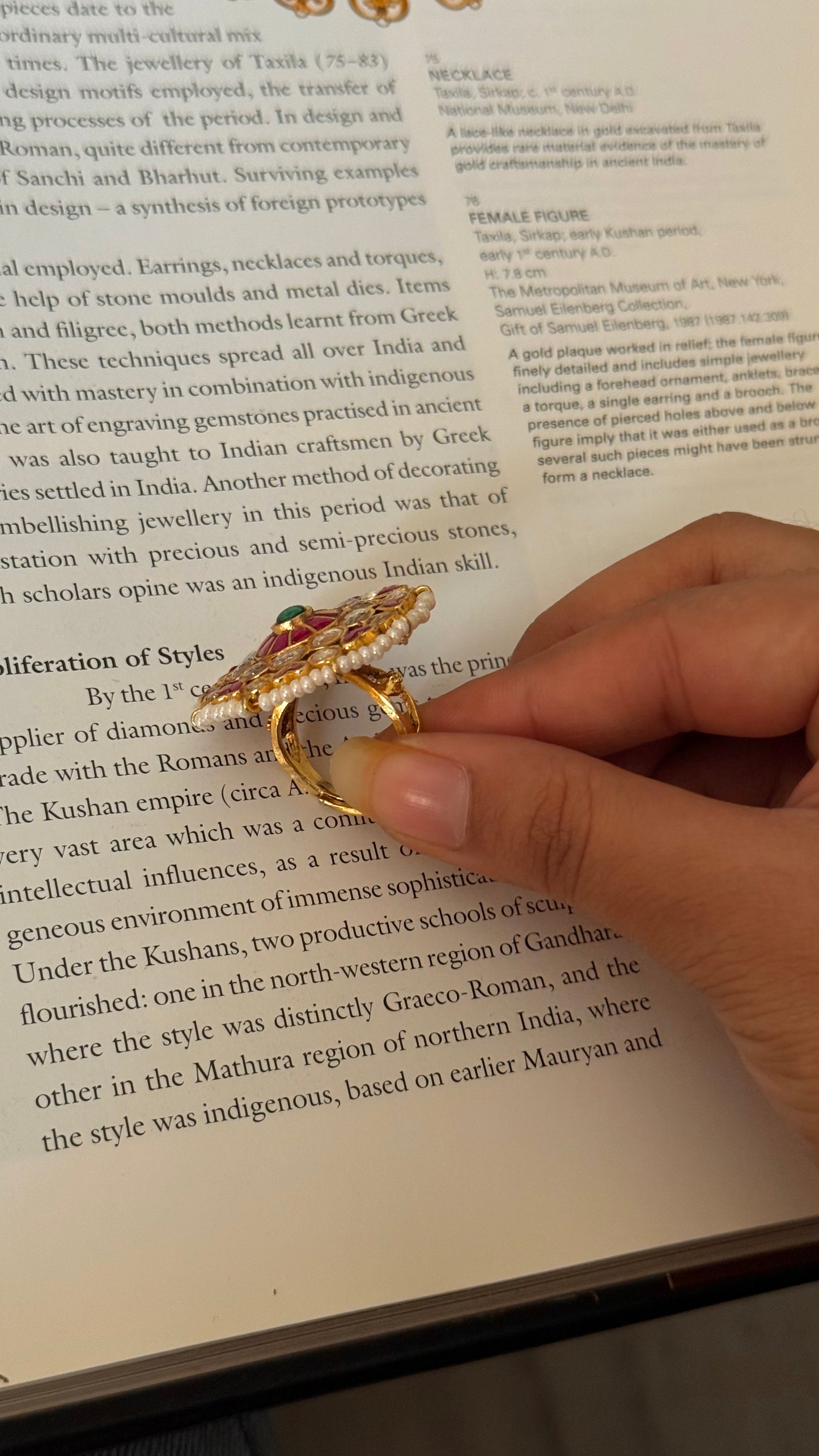 Rubby paachi kundan heritage ring
