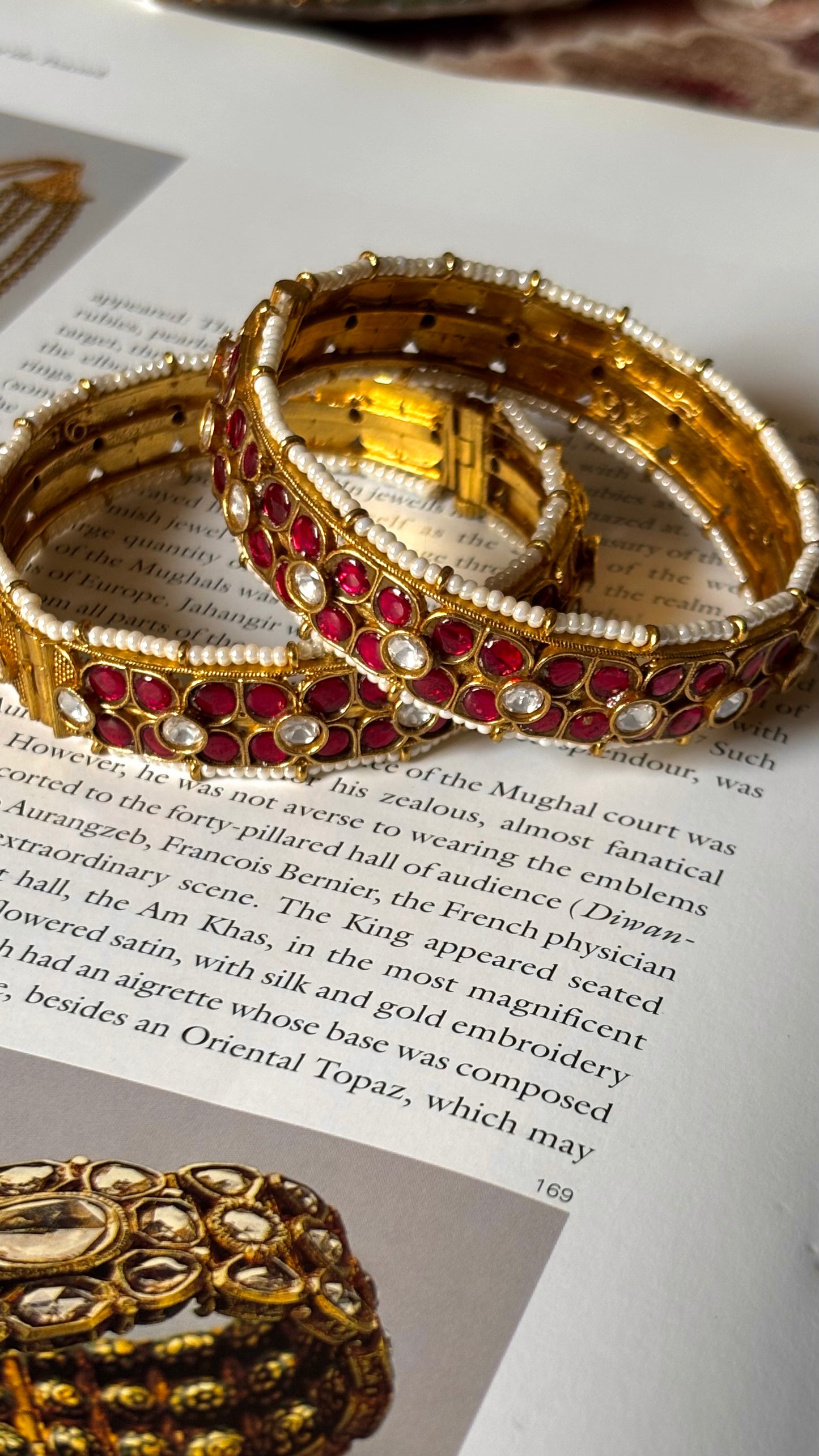 Rani pink katdana gold bangles