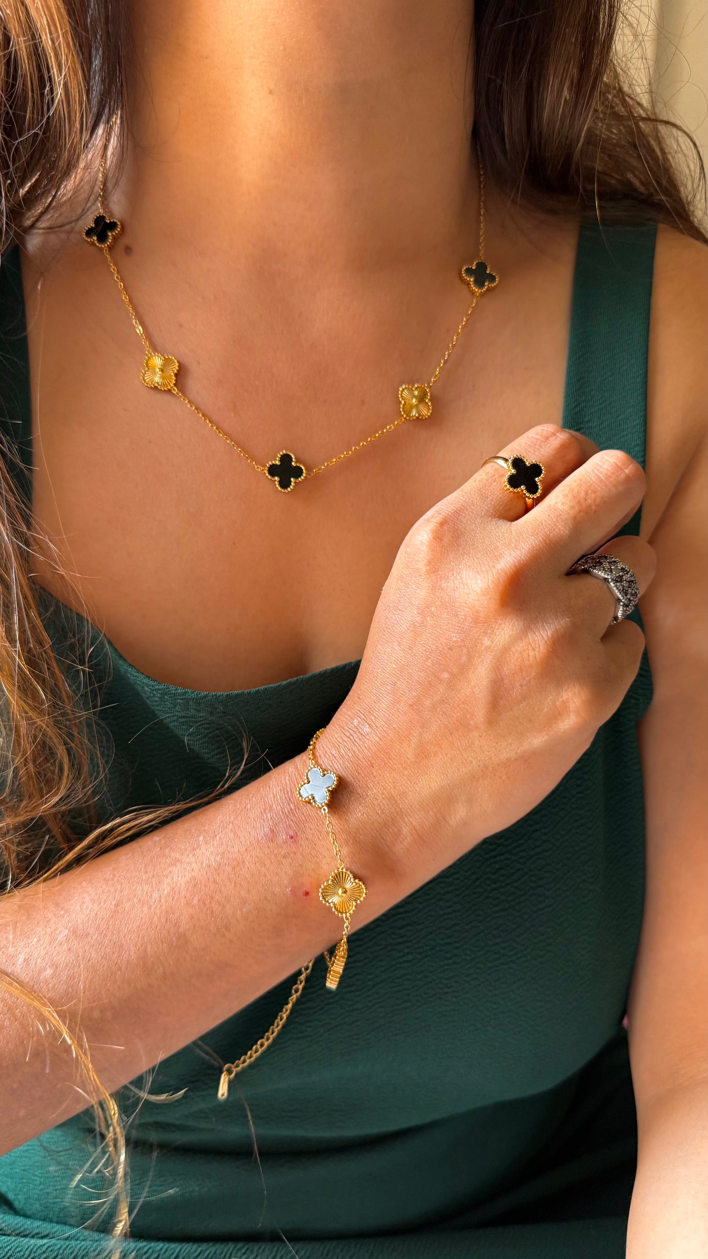 Vancleef Granite combo-Ring, Necklace, Bracelet and Earrings