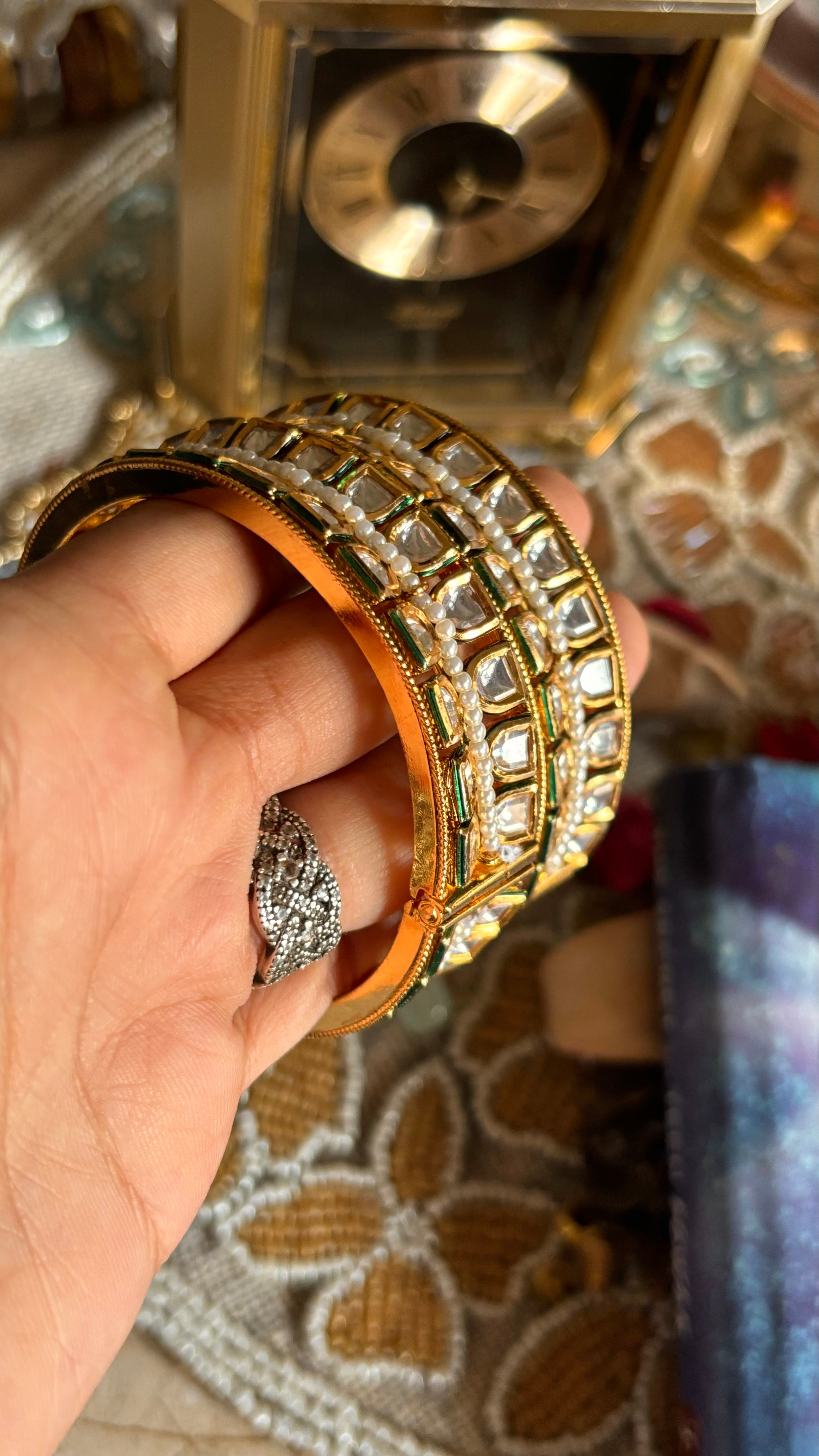 Ac kundan meenakari bangles