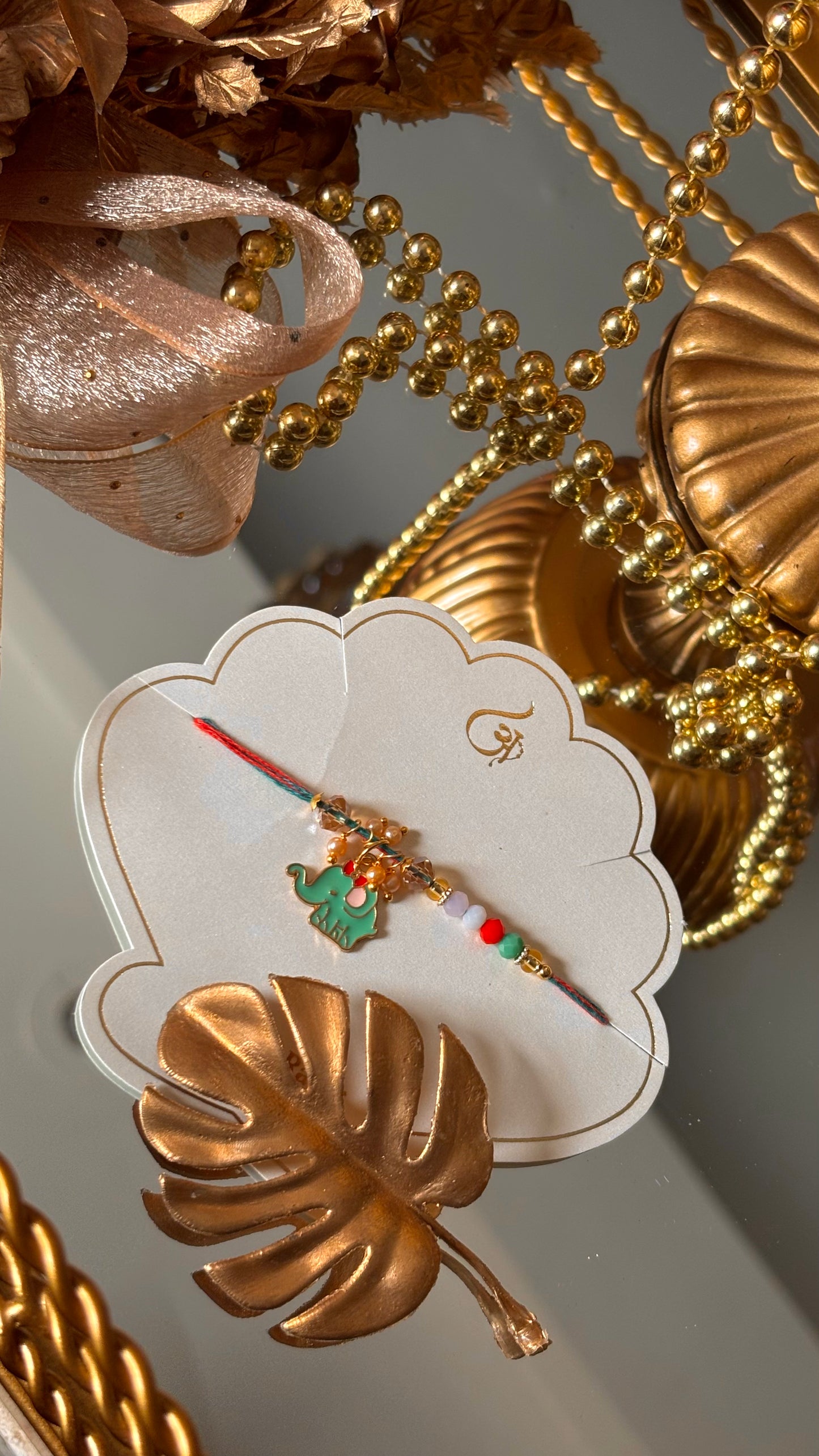 Mint gajanand rakhi ( shipping will be extra )
