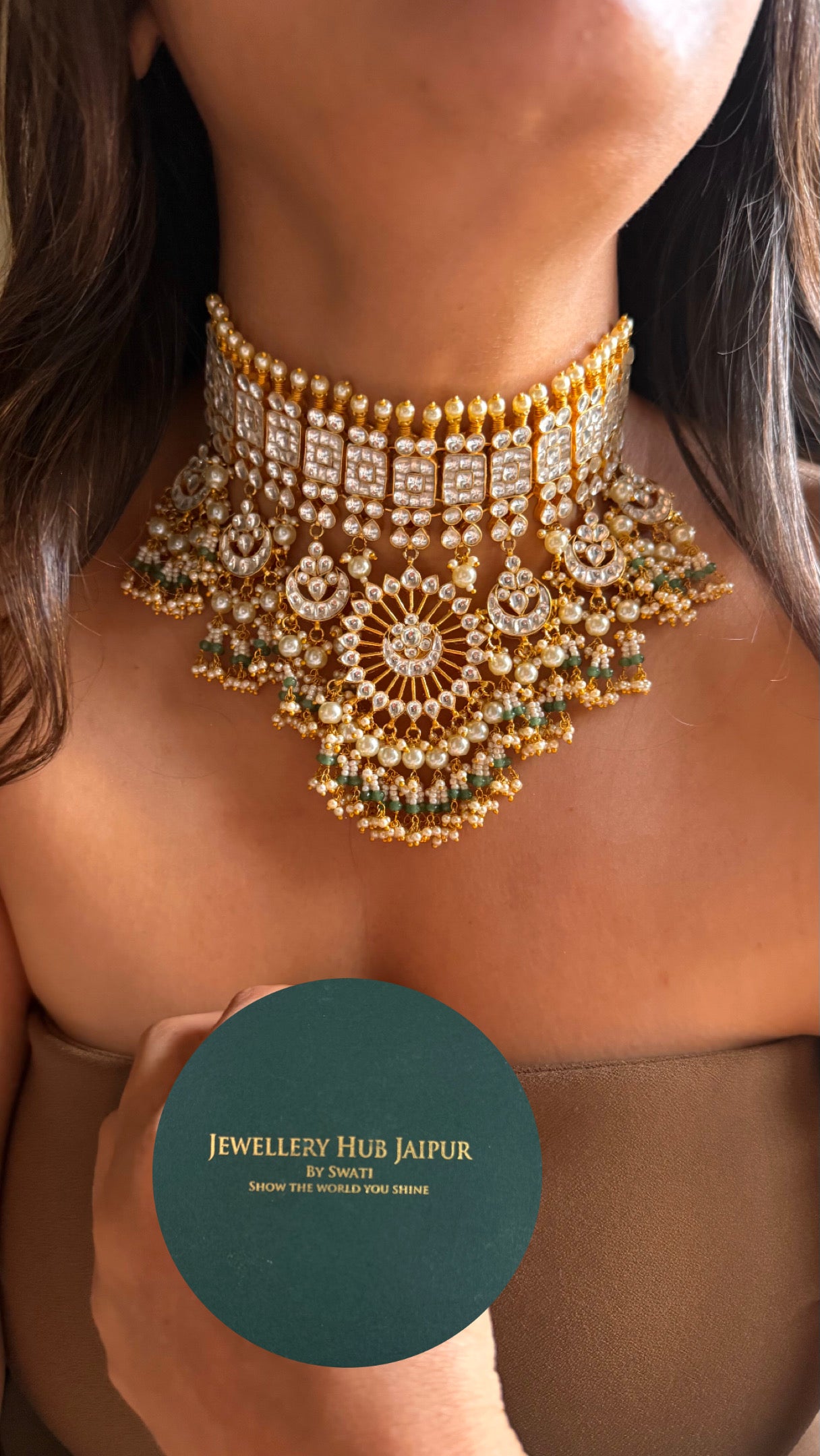 Real paachi handmade chaand nakashi bridal Necklace