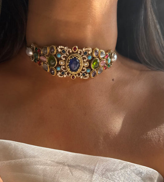 Sapphire Sabyasachi inspired choker