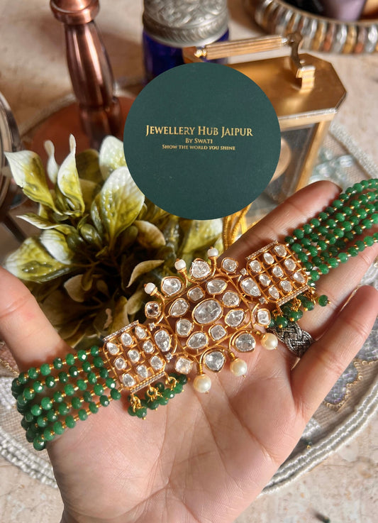 Moissanite Emerald choker set