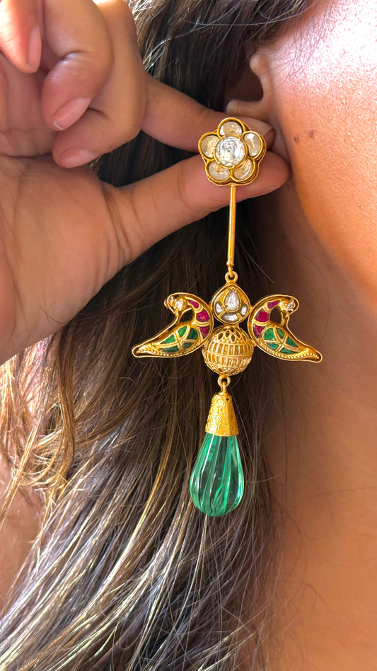Emerald Drop Amrapali danglers