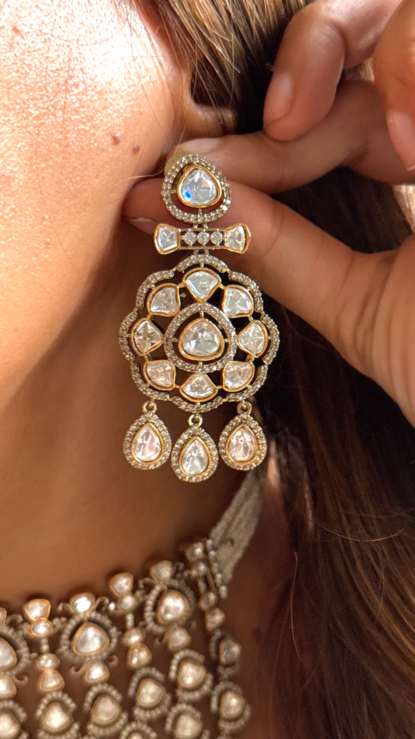 Victorian Polki heritage designer Necklace