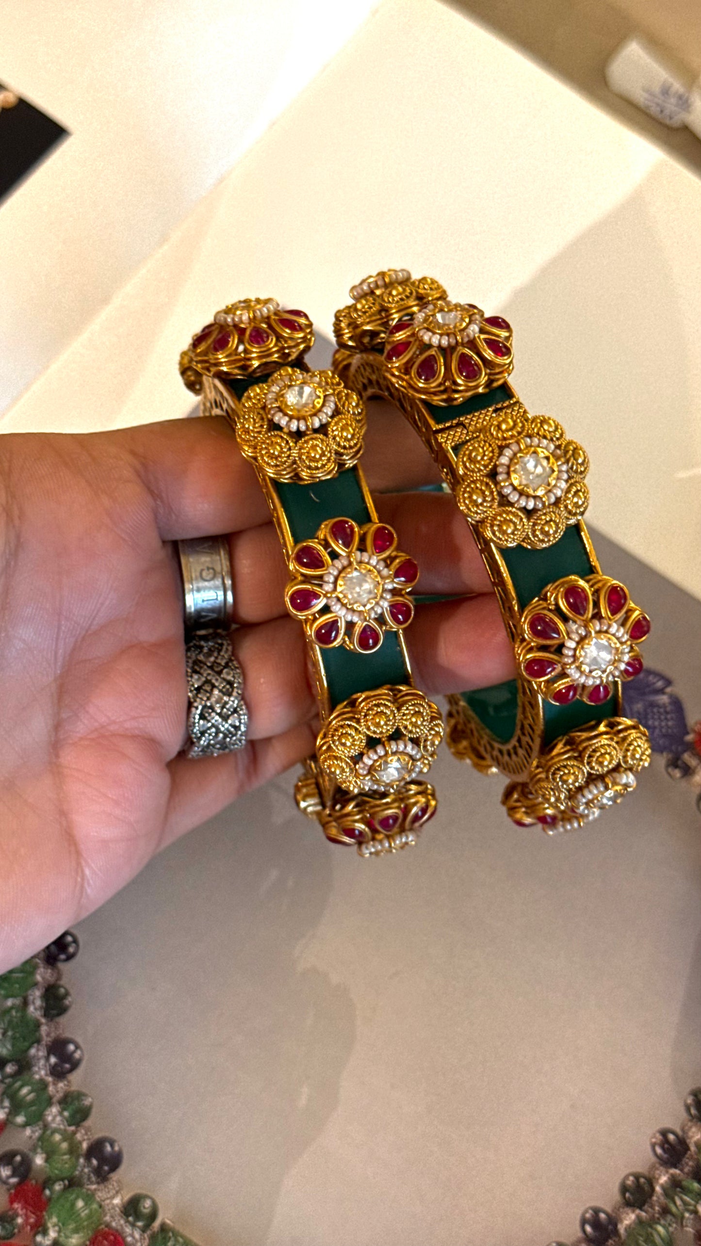 Emerald & Ruby Royal Heritage bangles