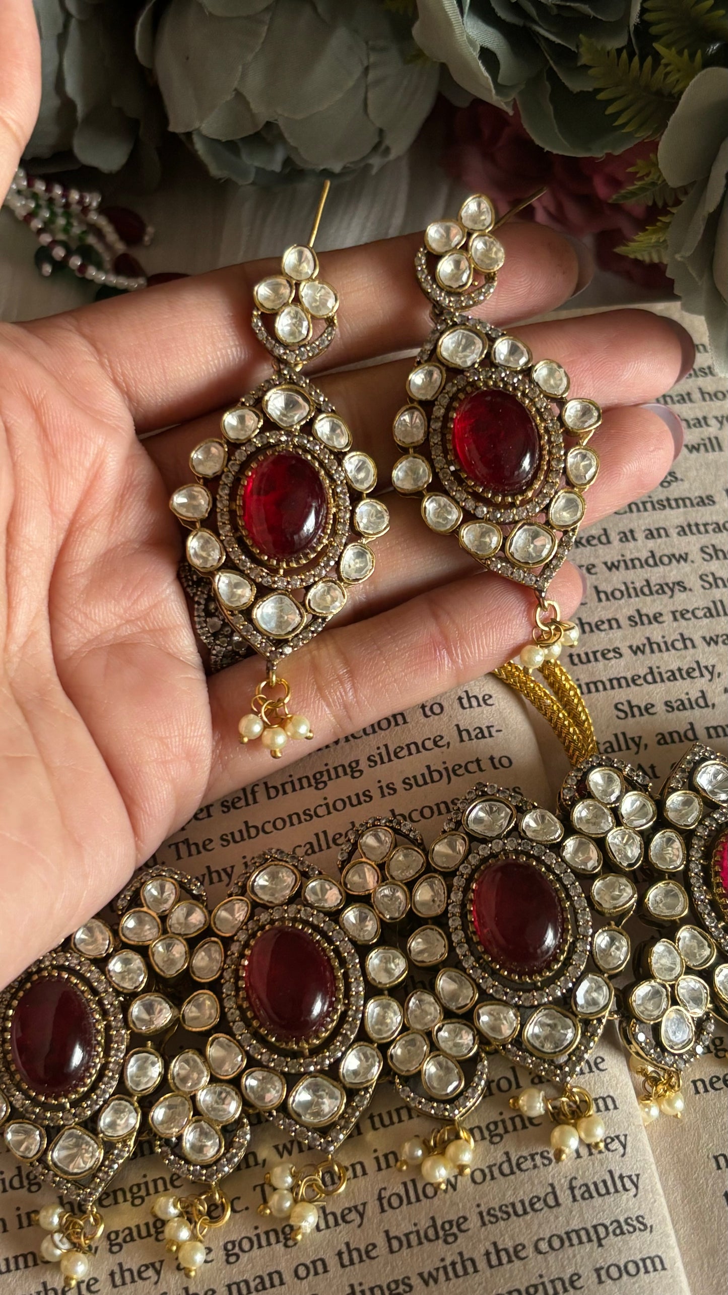 Ruby Moissanite choker