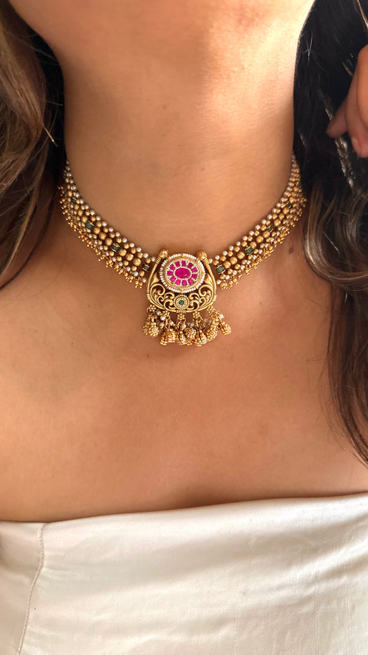 Rajwada real Swarovski choker