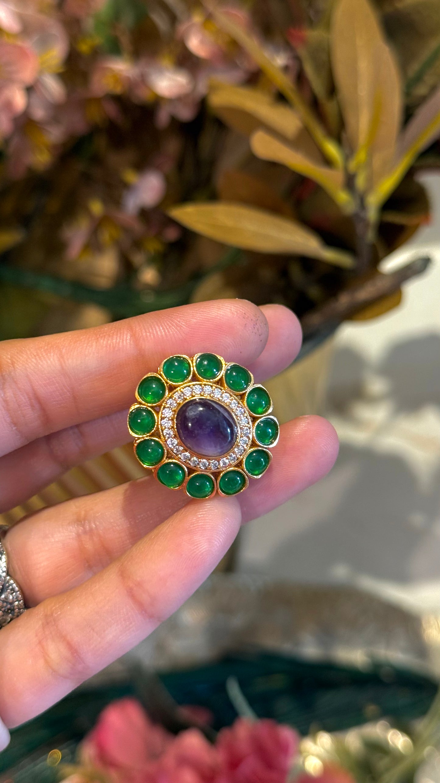 Emerald & Tanzanite Amrapali ring