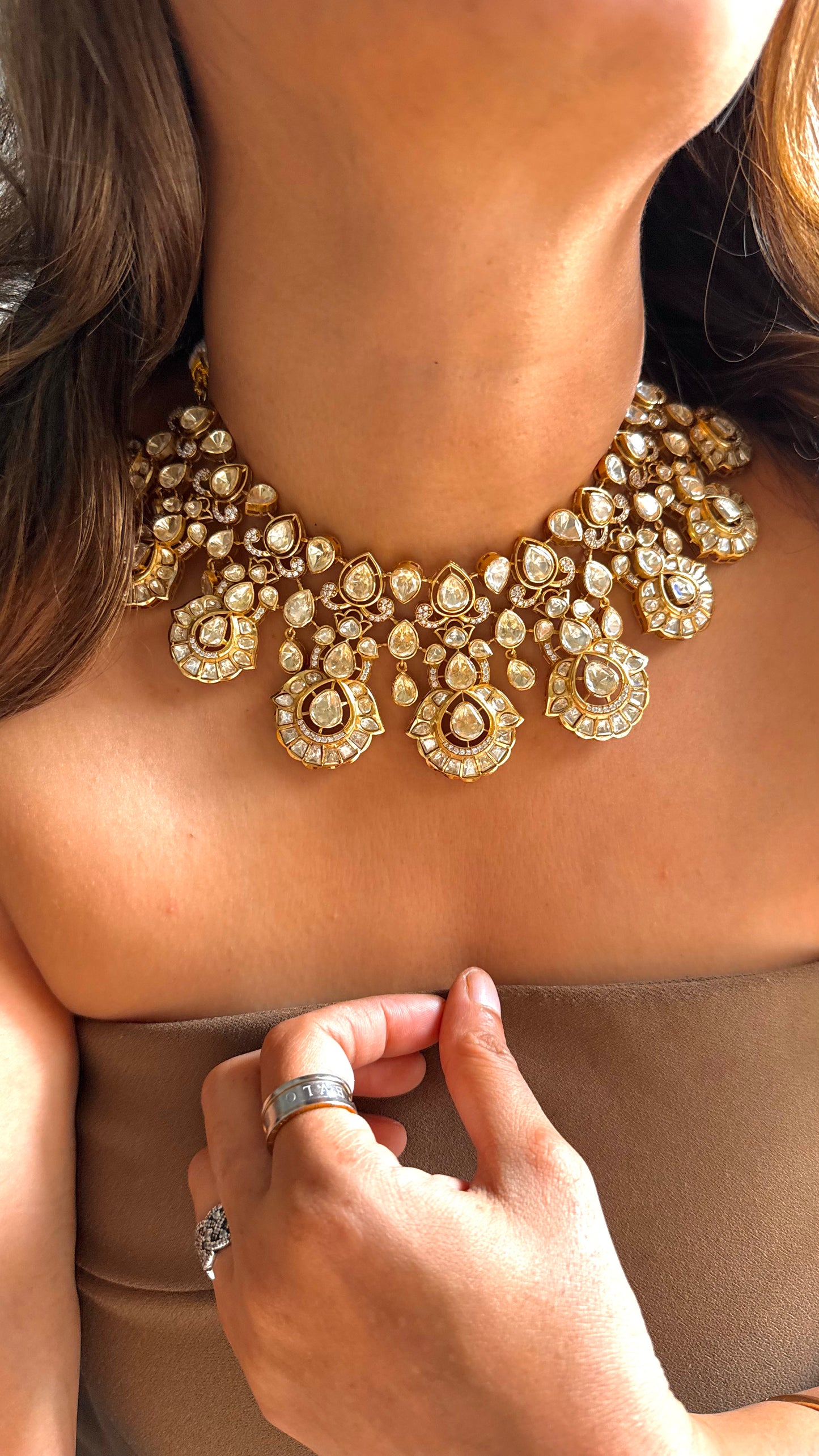 Peeli polki heritage necklace