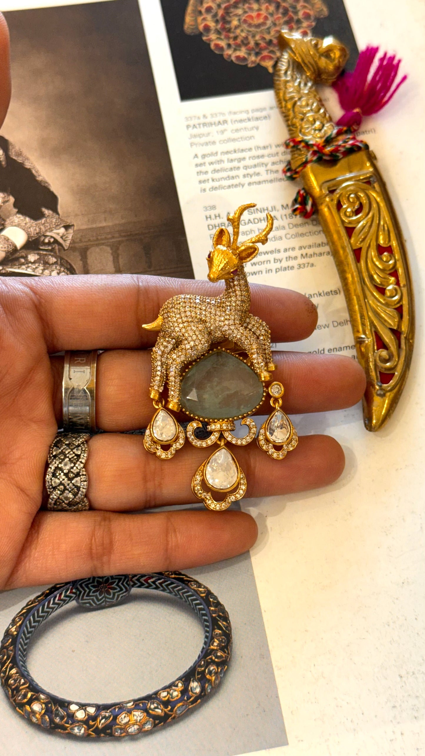 Deer designed with mint doublet Kalgi