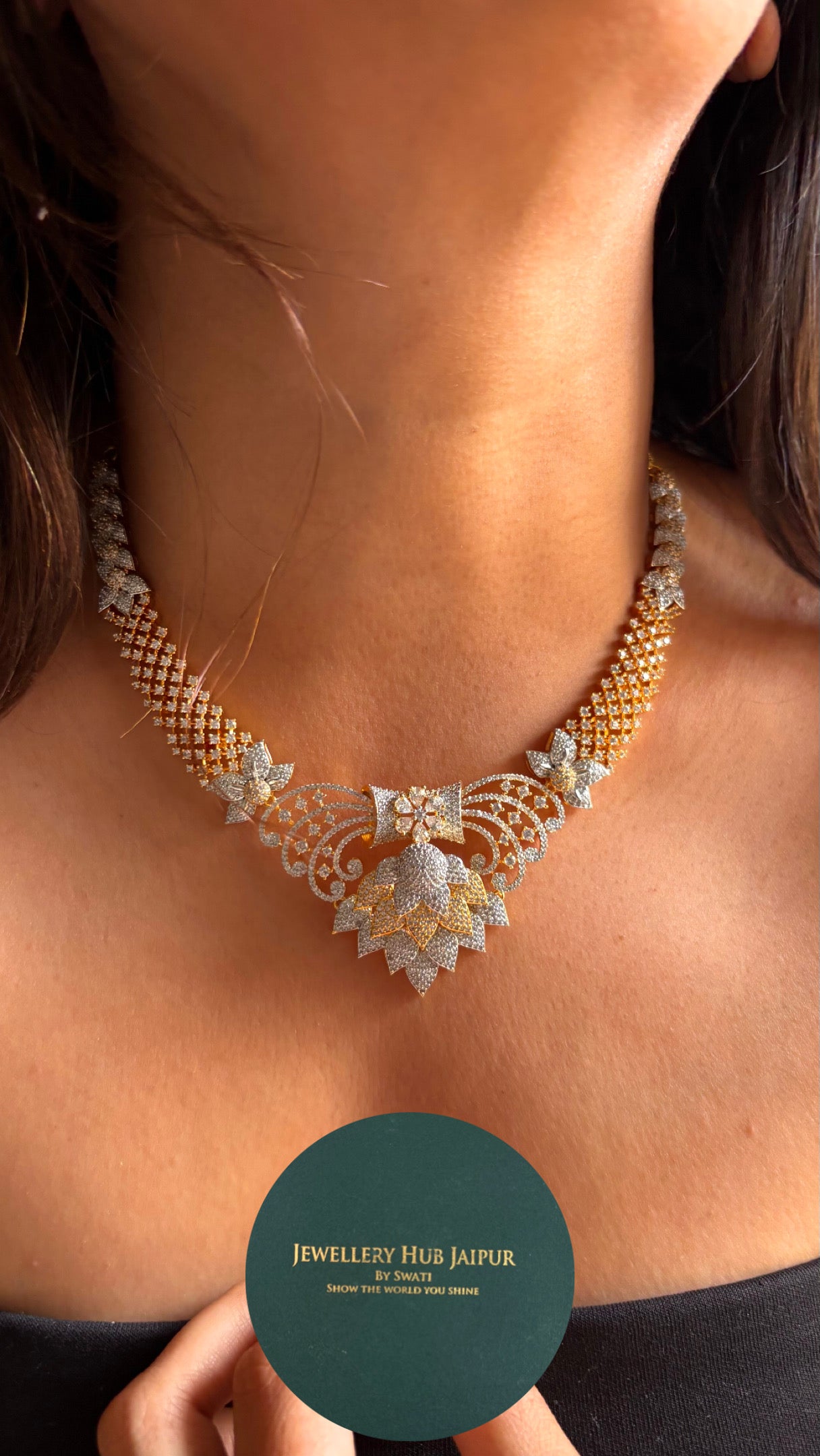 Signature crystal diamond Necklace