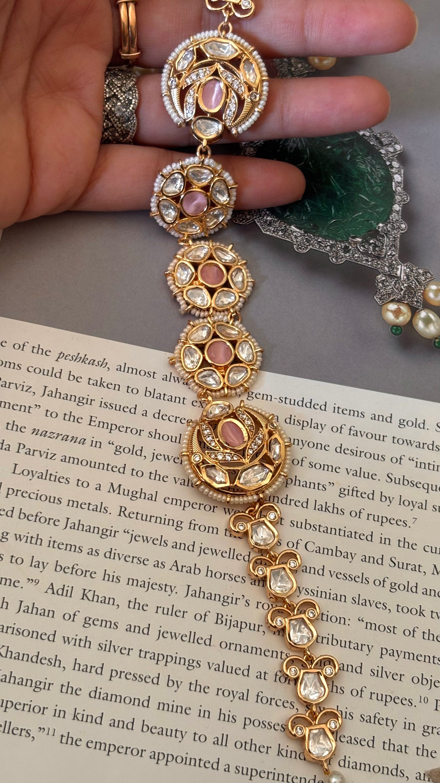 Rose quartz moissanite Mathapati