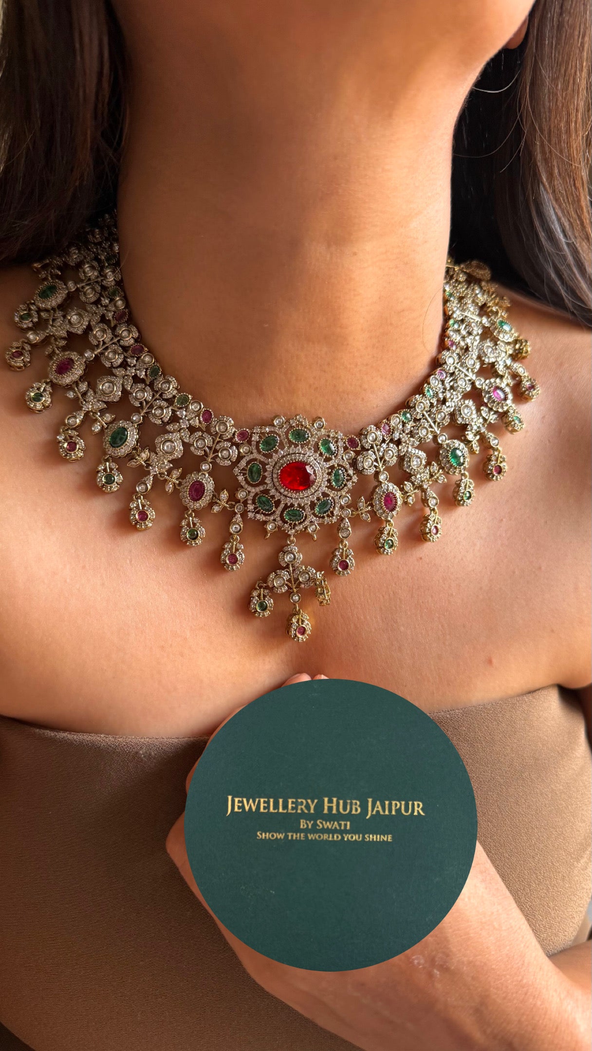 Anokhi floral designer collar Necklace
