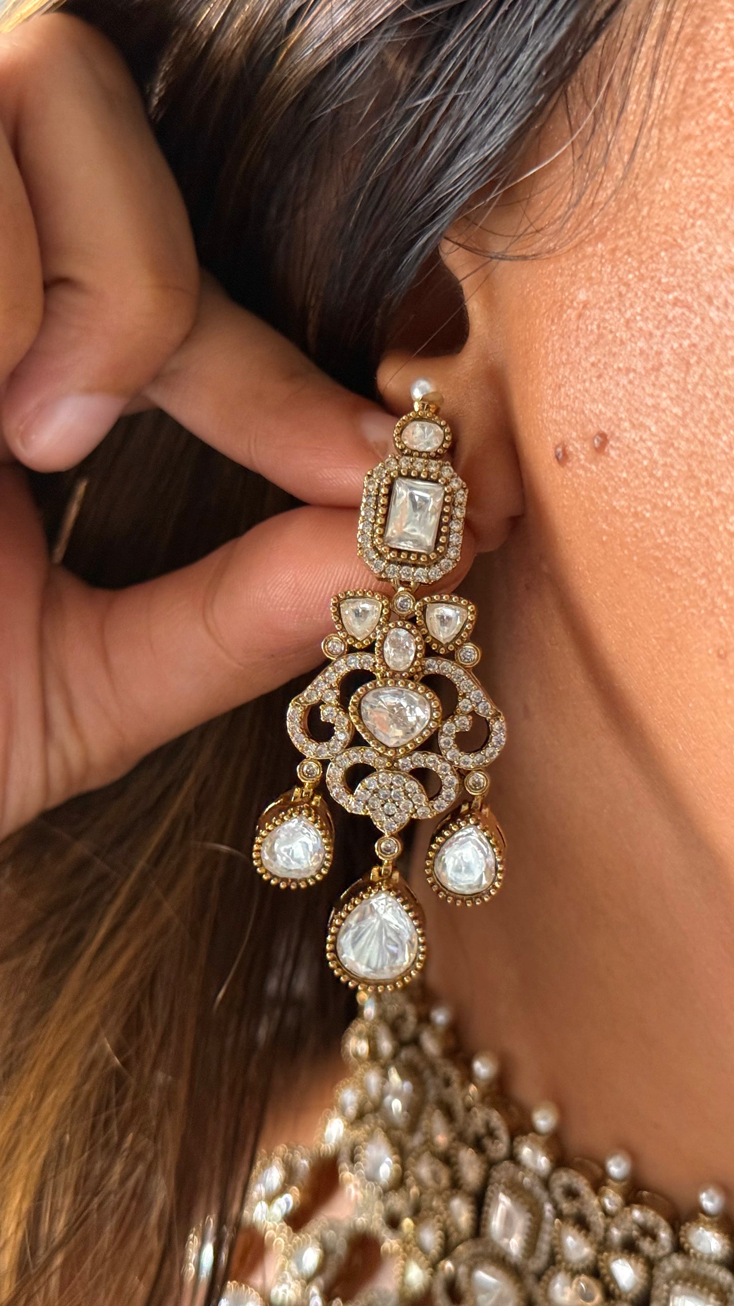 Real Moissanite Victorian necklace