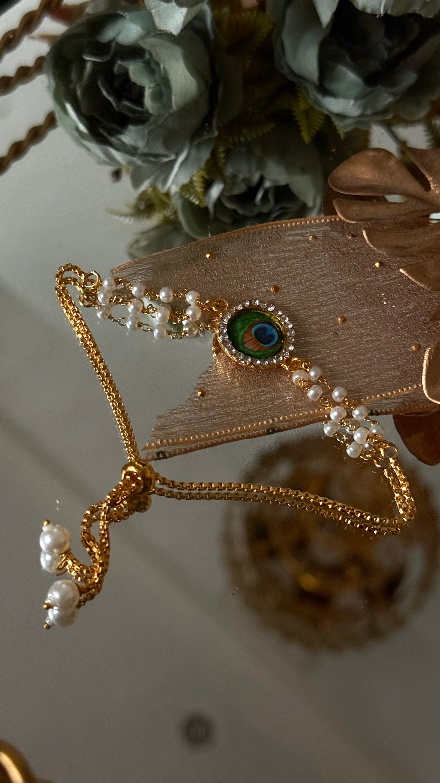 Morpankhi  with diamond pearl rakhi