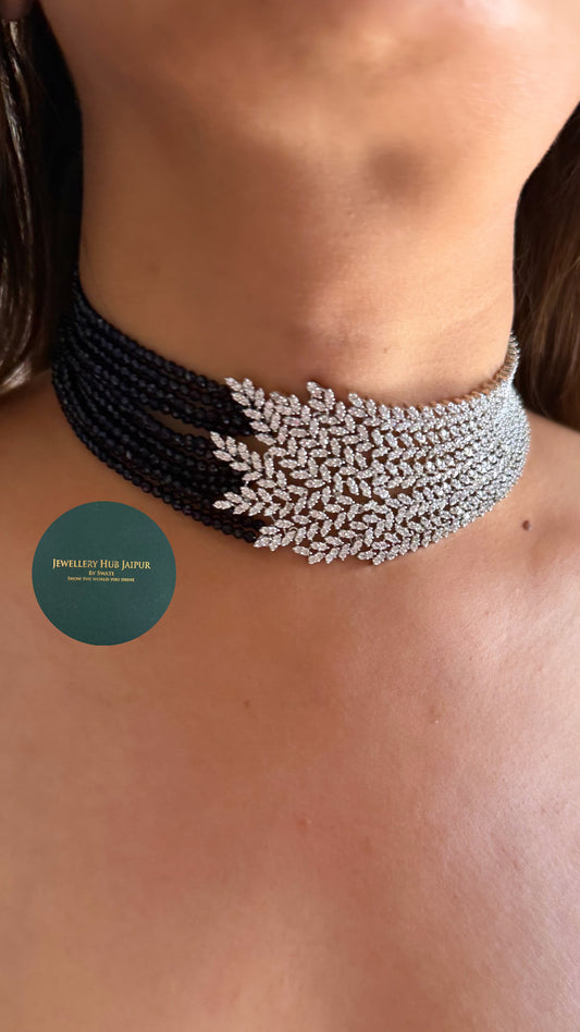 Sapphire Cz diamond designer choker