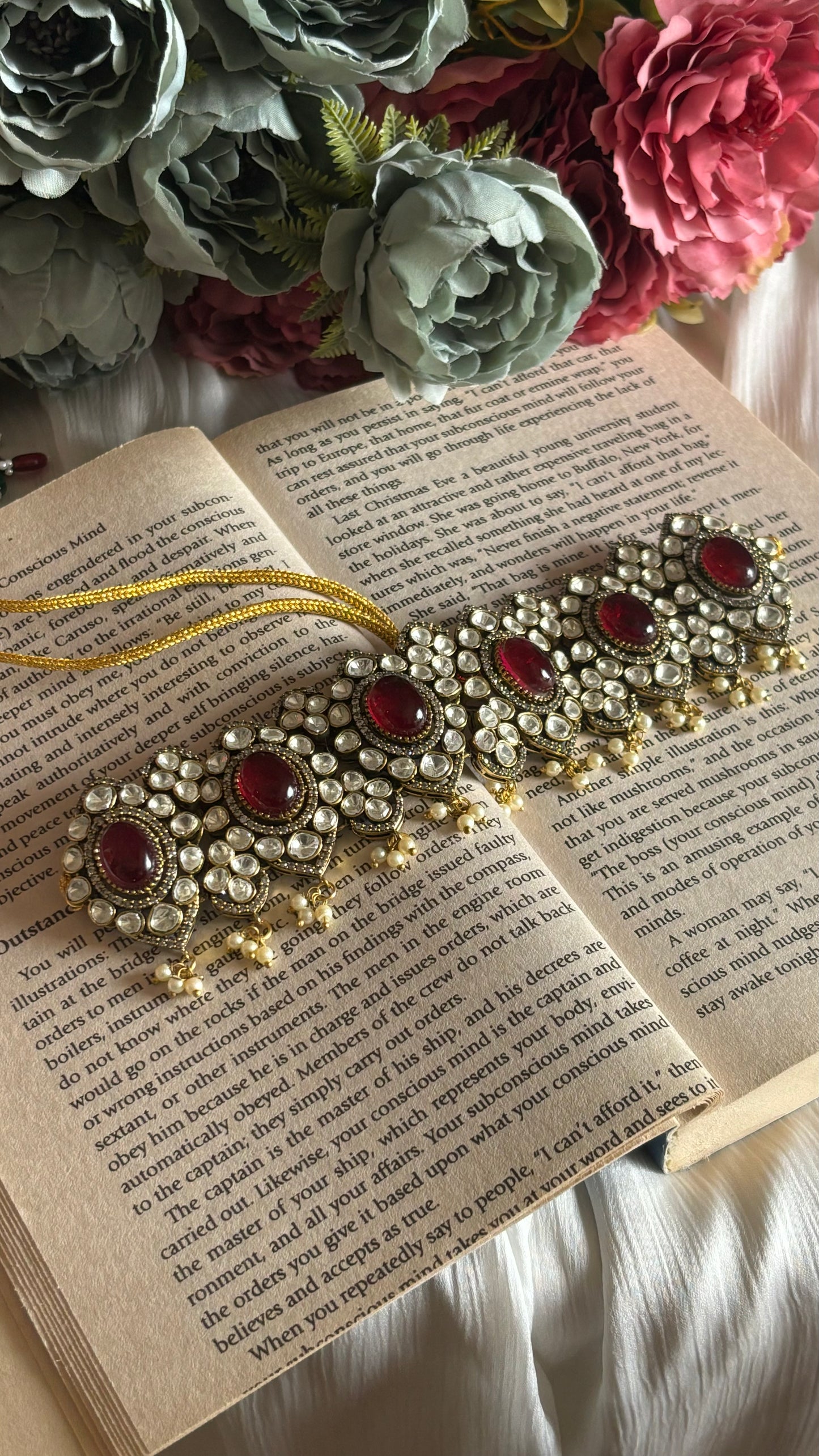 Ruby Moissanite choker