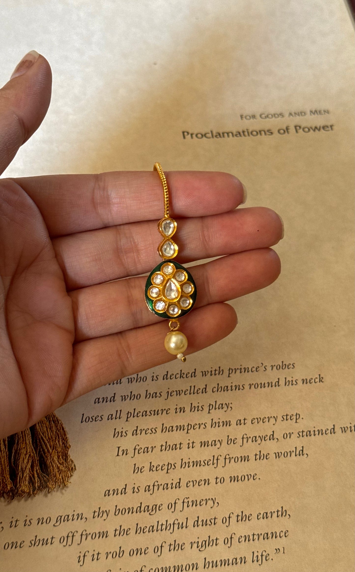 Meenakari drop small Maangtika