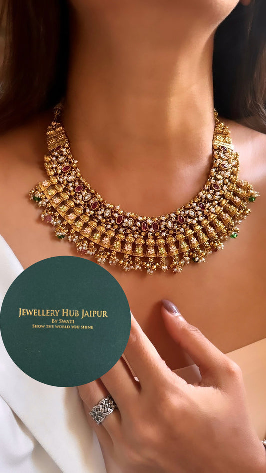 Meenakari heritage collar necklace
