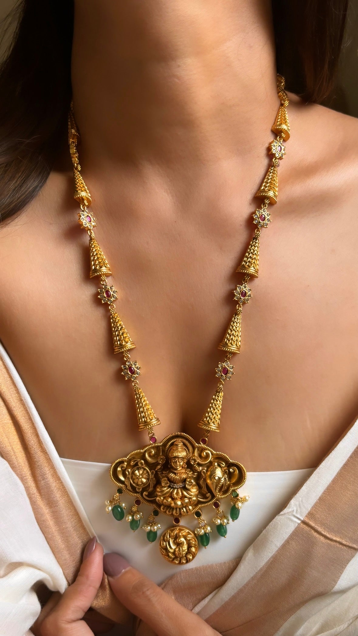 Temple mid length necklace