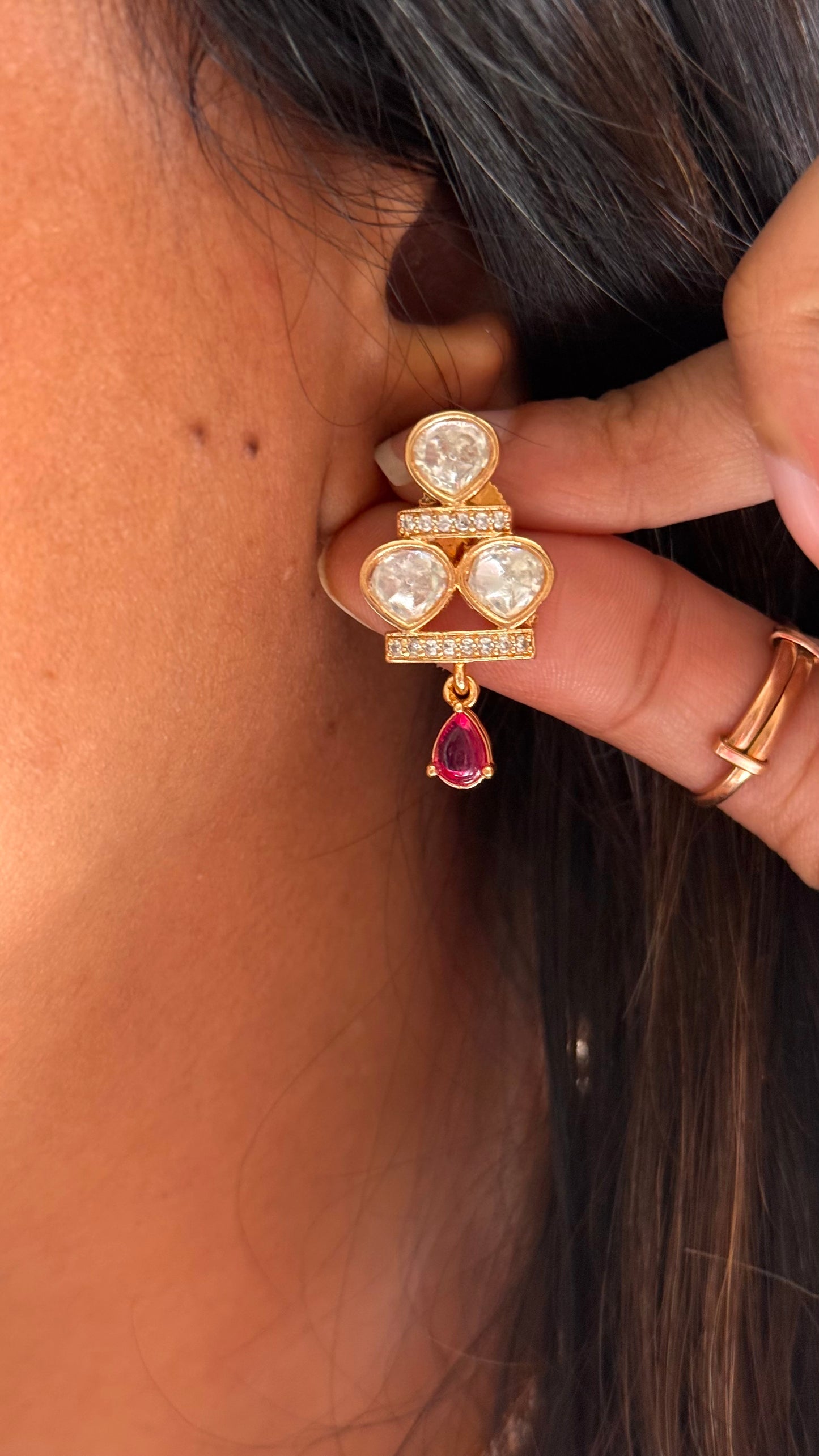 Navratna minimal necklace