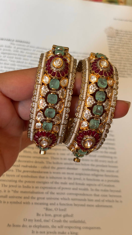Mint & Rani takkar work victorian bangles