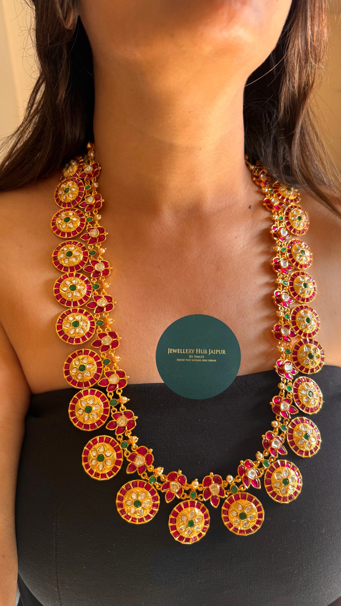 Real kemp tribhuvandas inspired Maharani haar