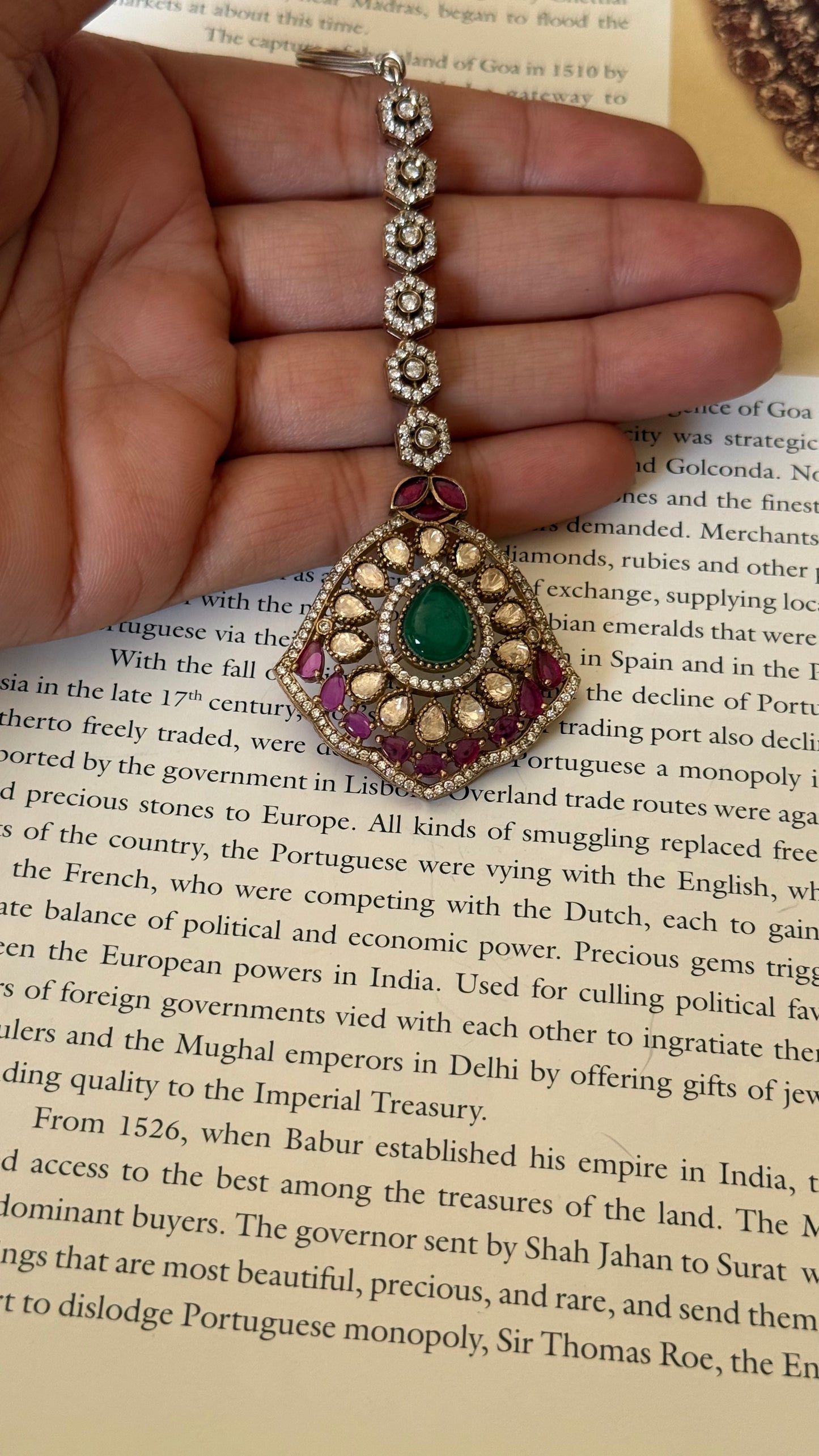 real moissanite maangtika