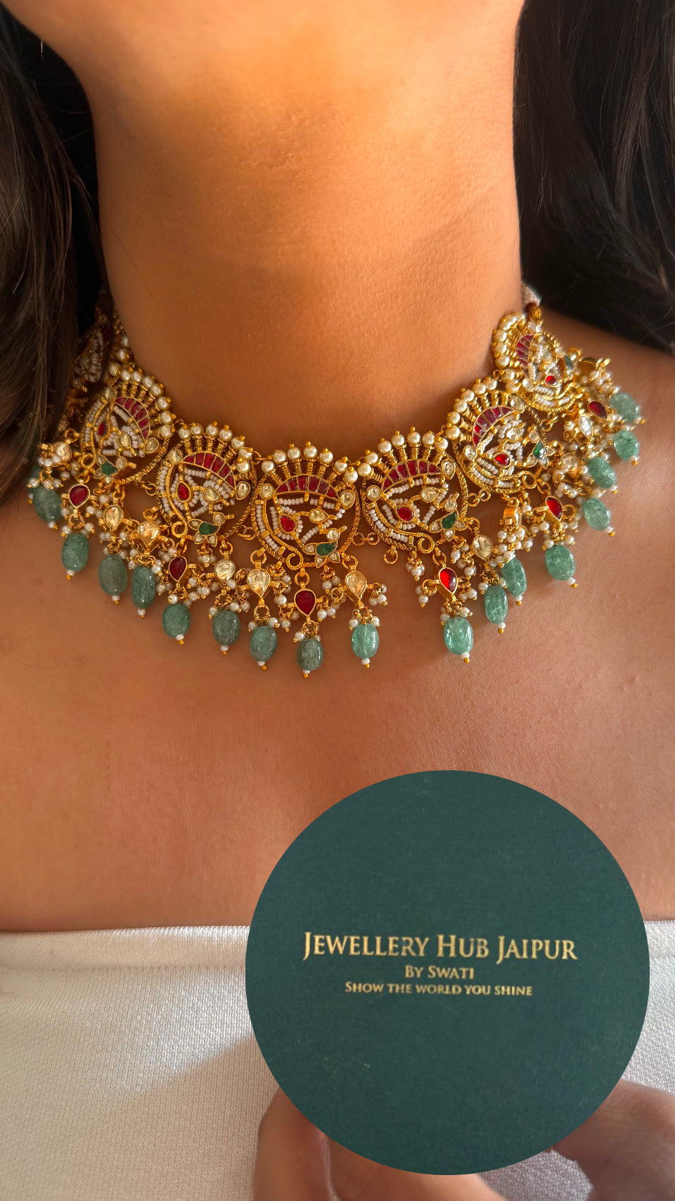 Heritage Royal rajwada necklace with mint drops