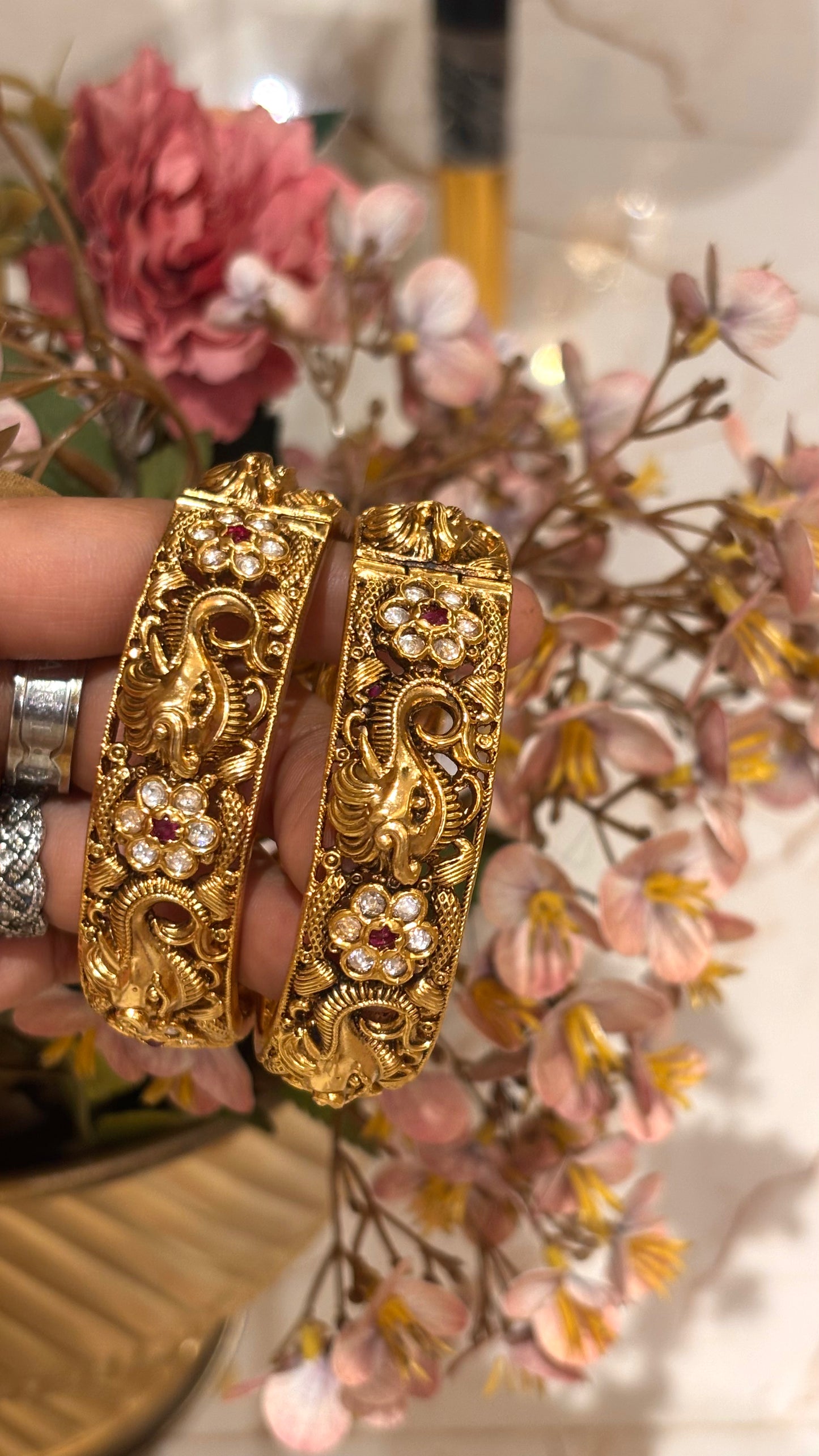 Gajanand inspired floral nakshi bangles