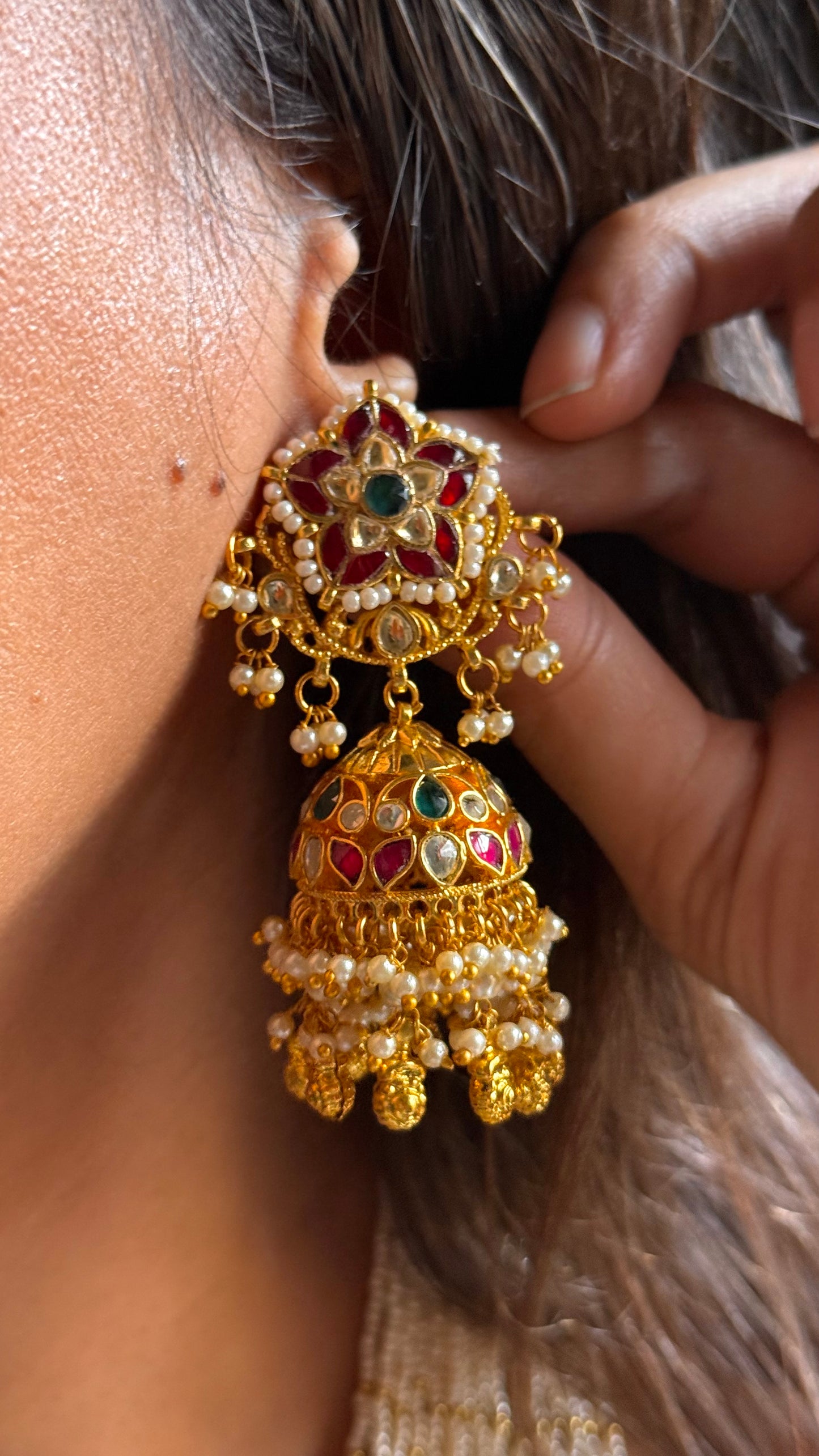 Real jadau paachi kundan handmade raani haar