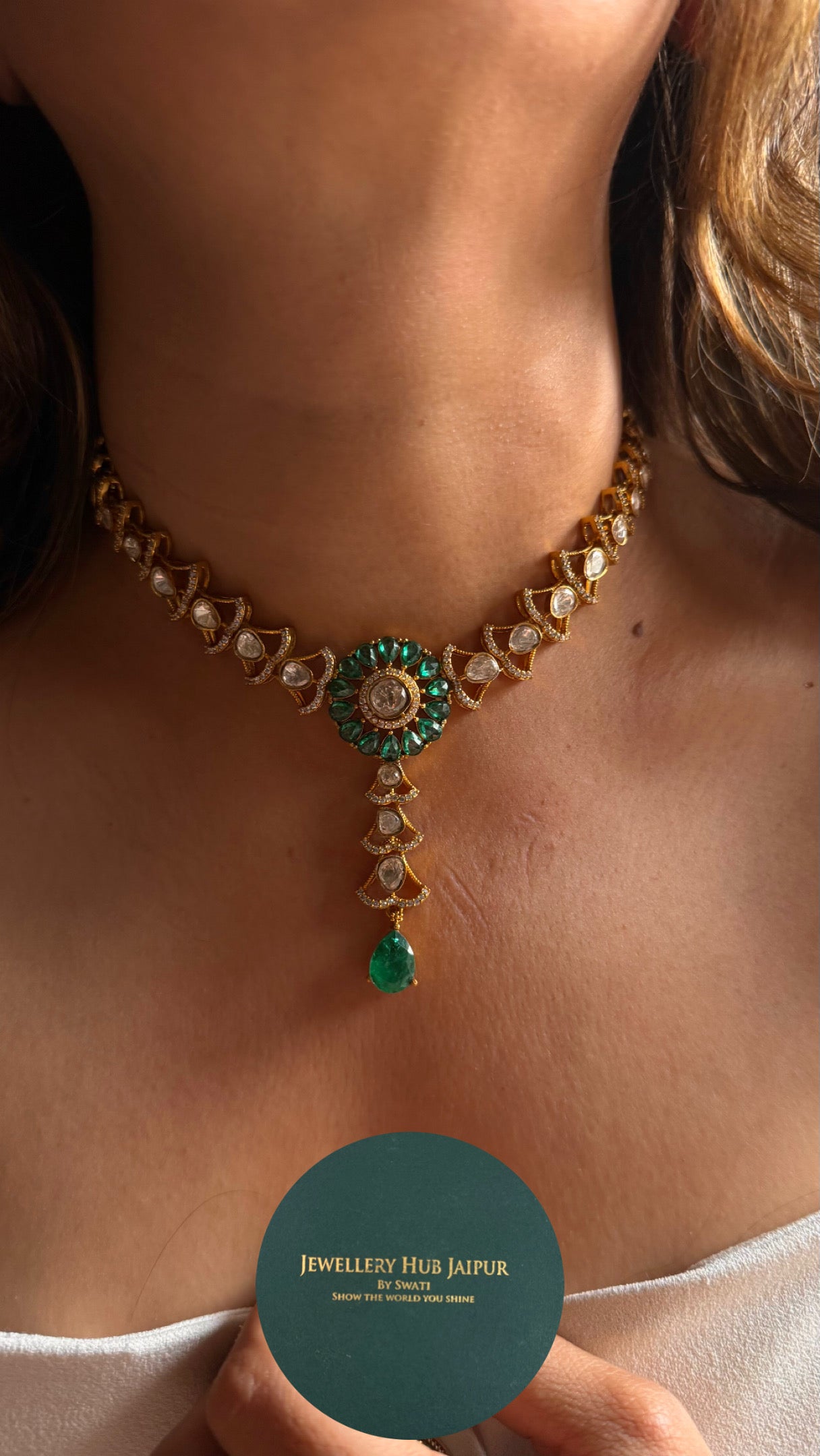 Turquoise floral coctail Necklace
