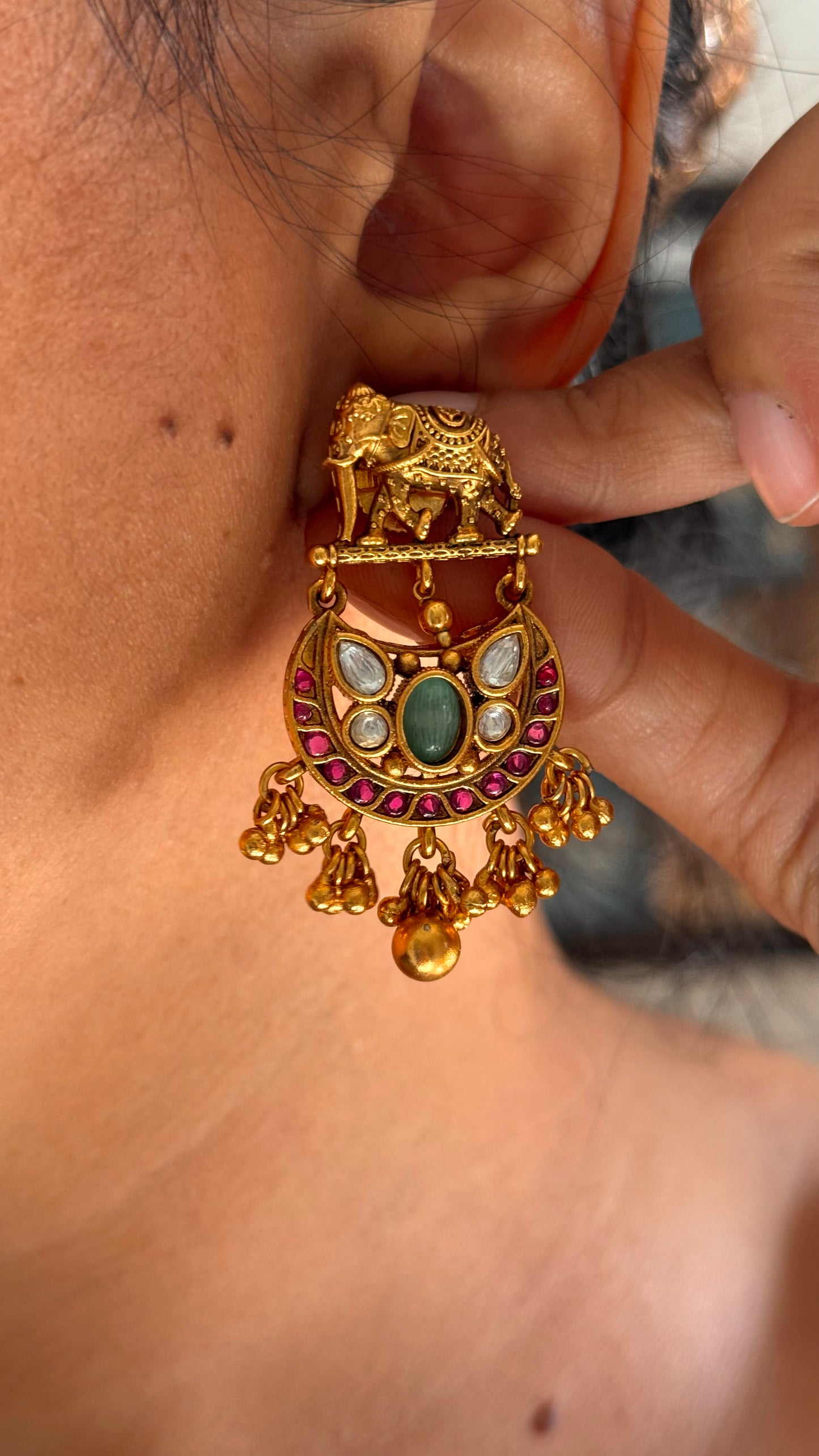 Gajanand inspired royal heritage necklace